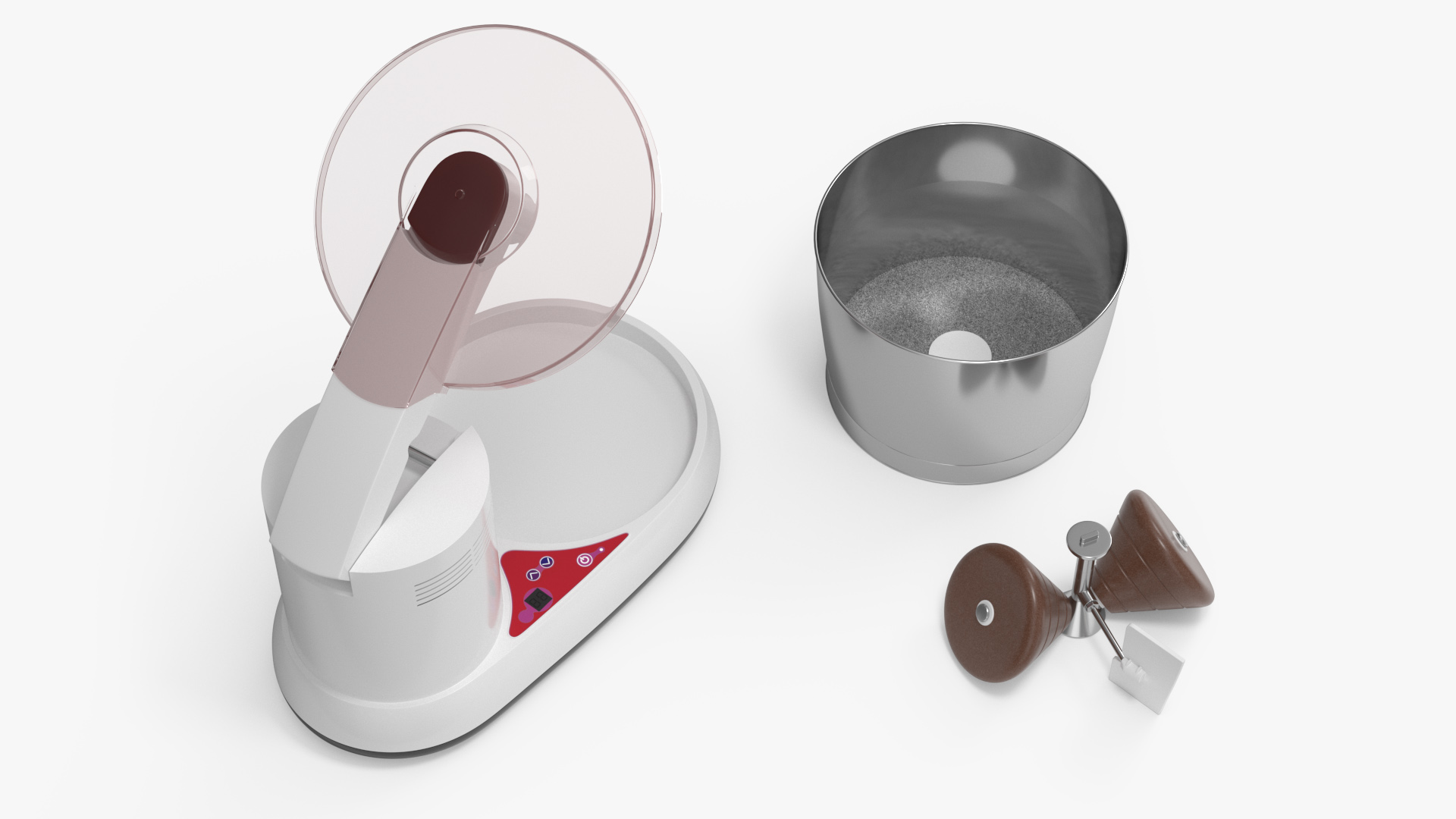 3D Chocolate Melangeur Red with Chocolate model