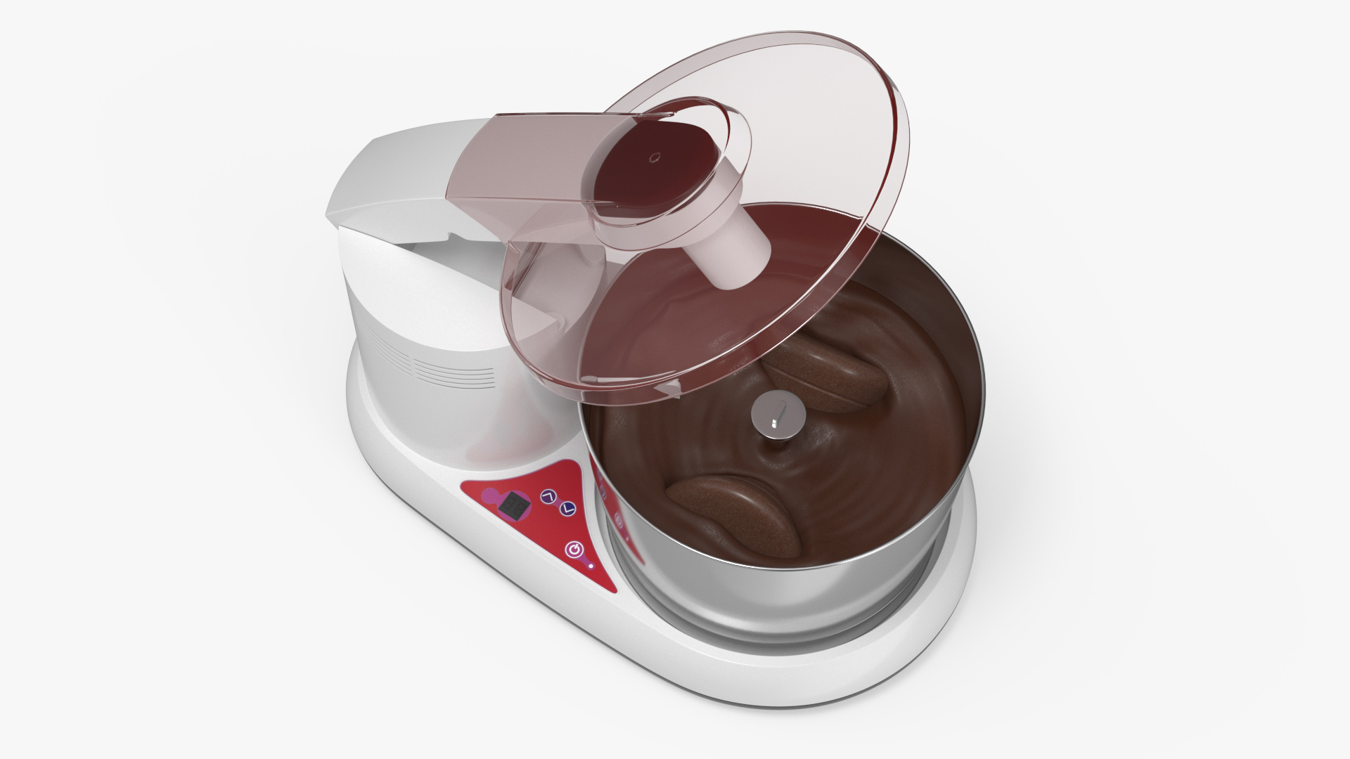 3D Chocolate Melangeur Red with Chocolate model