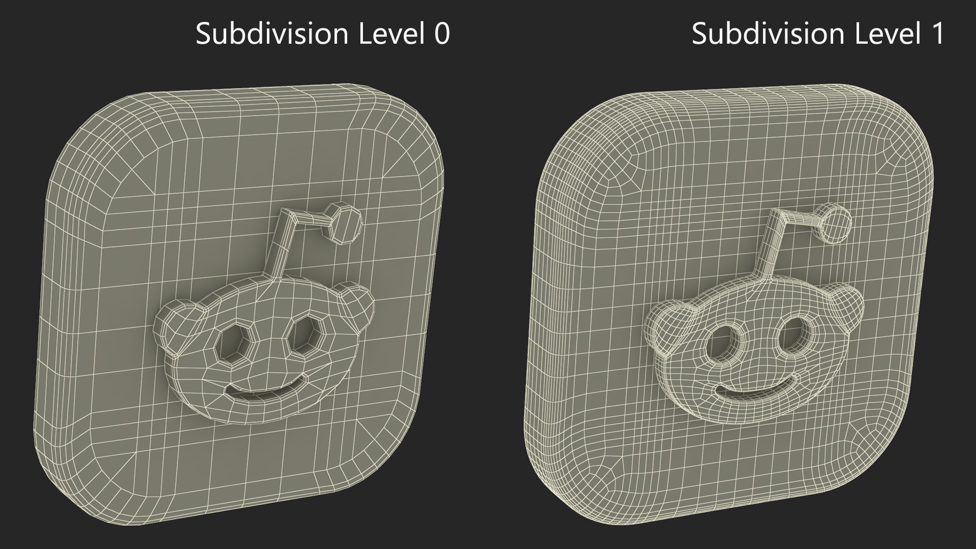 Reddit Social Media Icon 3D model