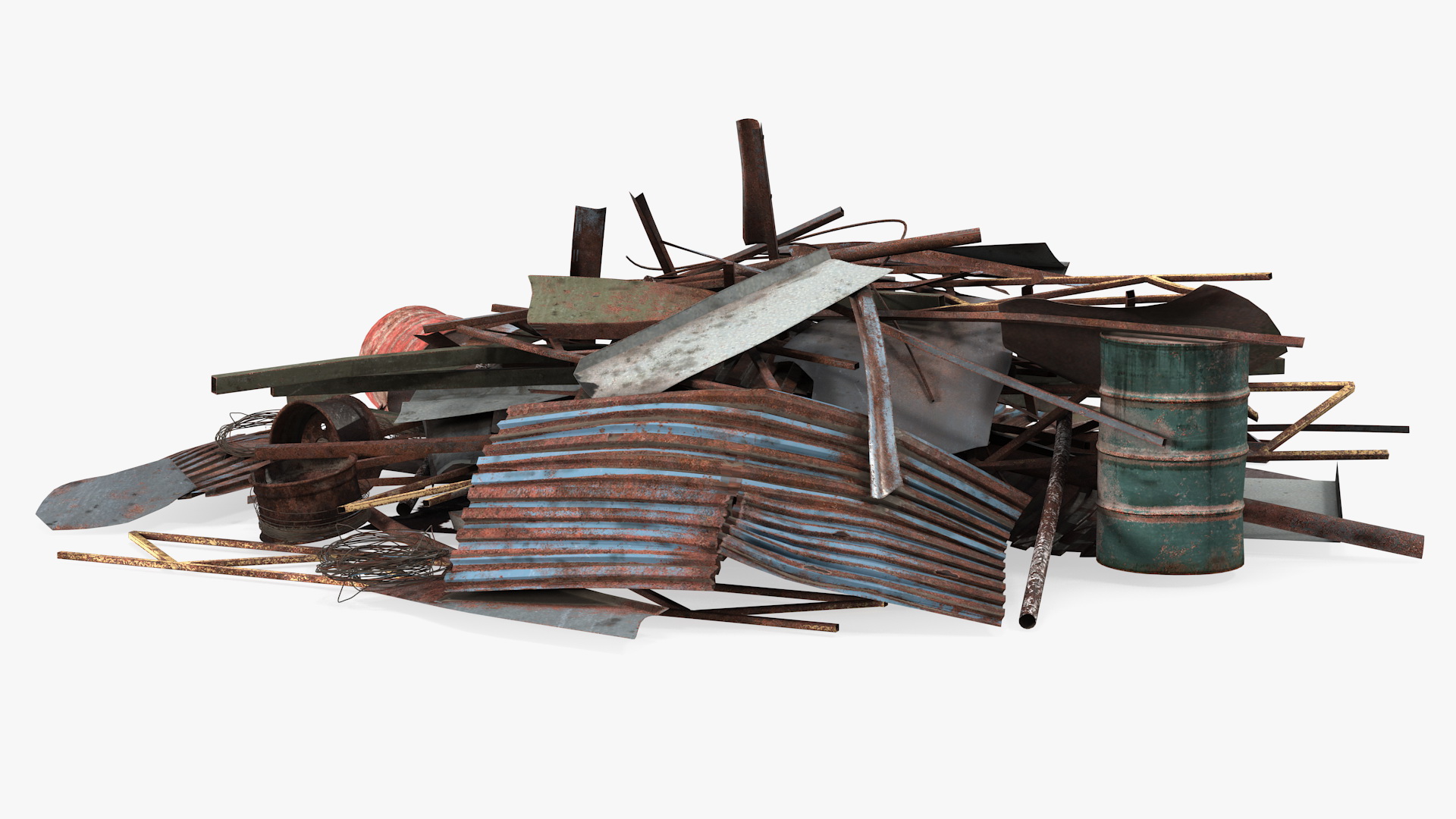 3D model Heap of Metal Debris