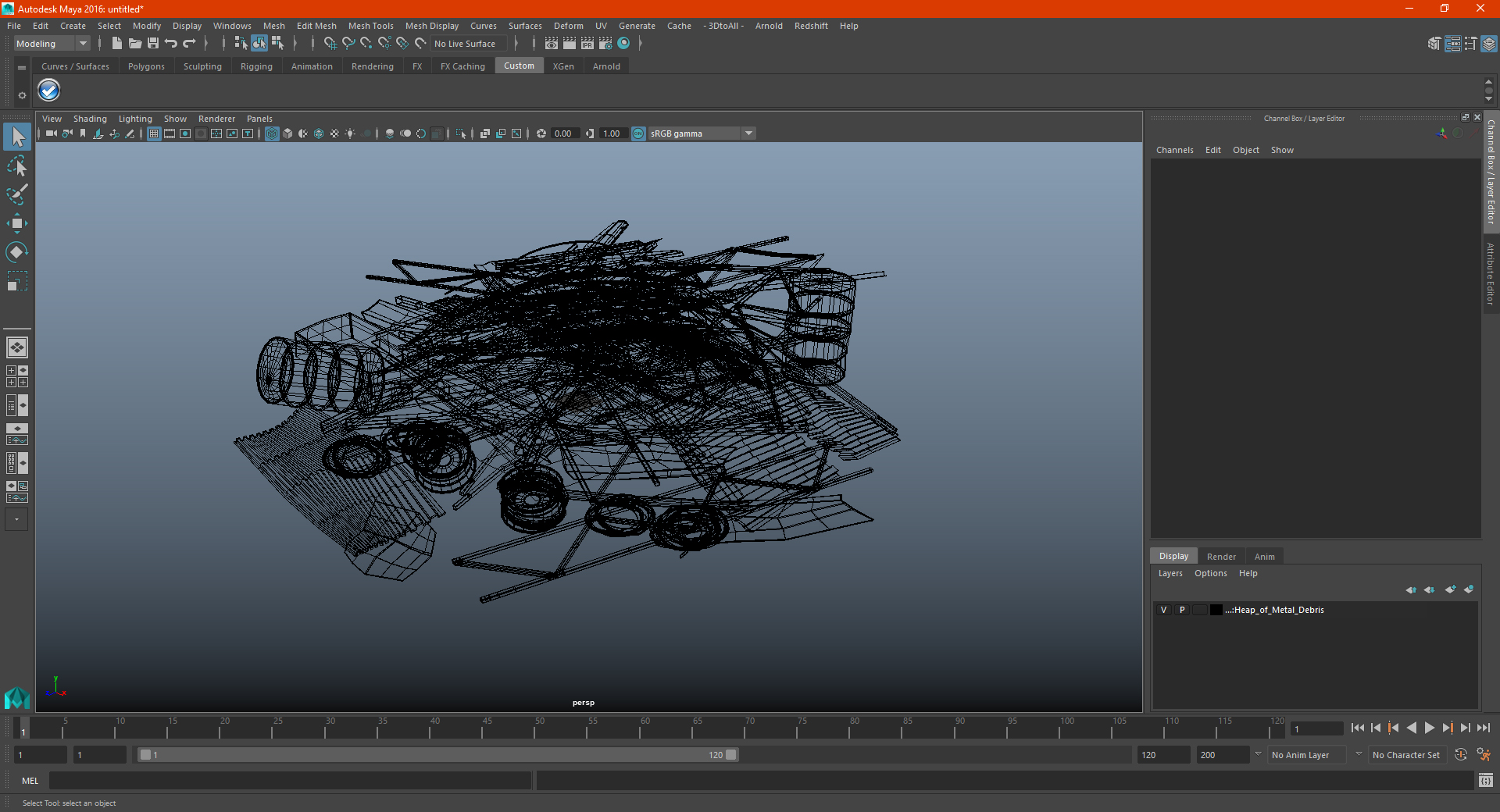 3D model Heap of Metal Debris