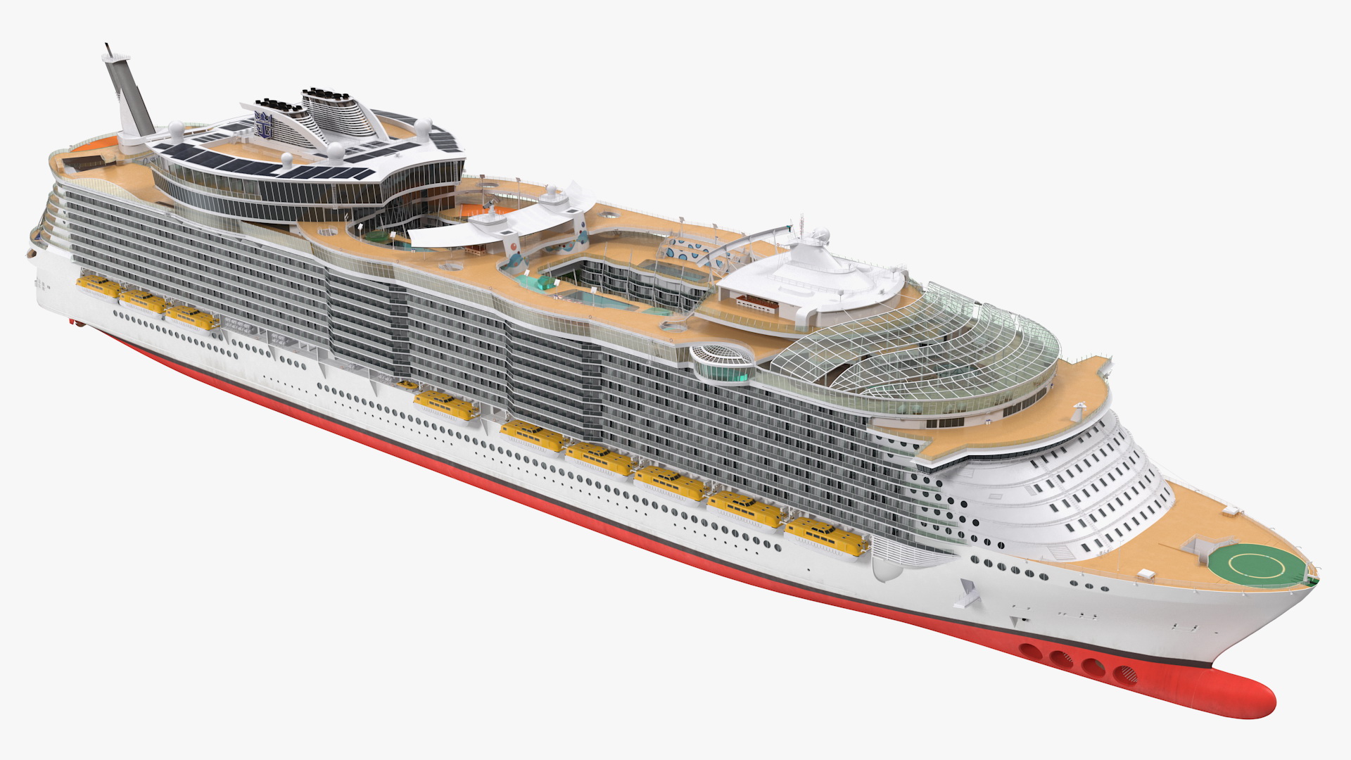 3D Cruise Ship Simple Details