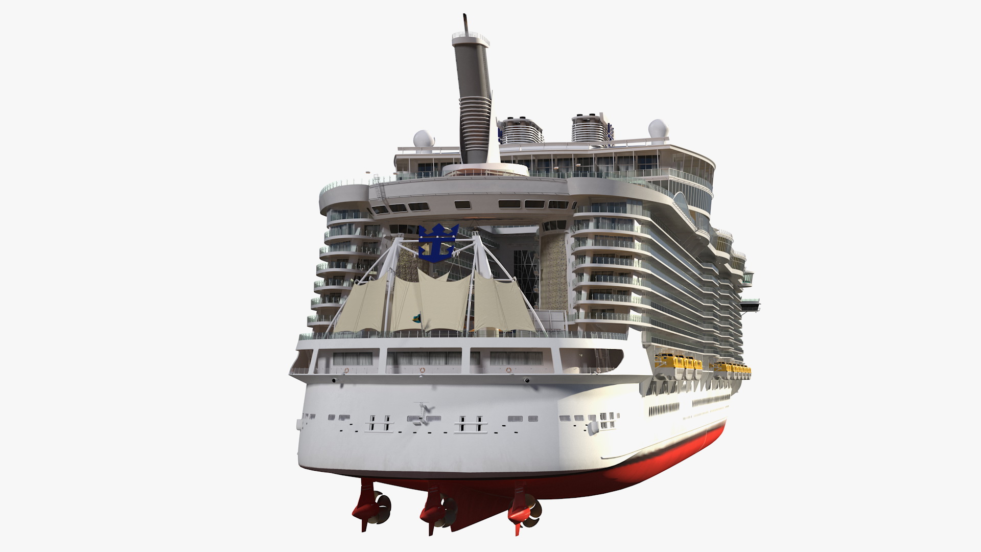 3D Cruise Ship Simple Details