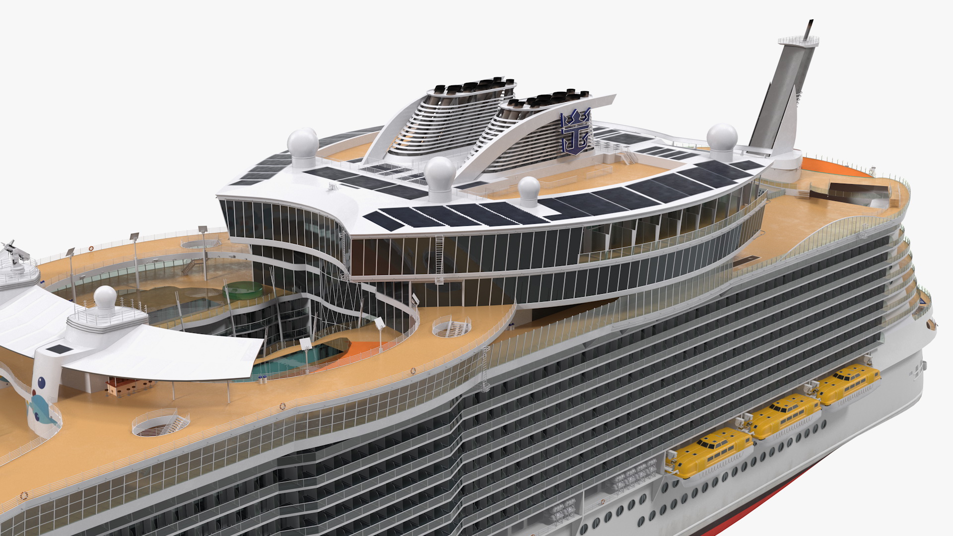 3D Cruise Ship Simple Details
