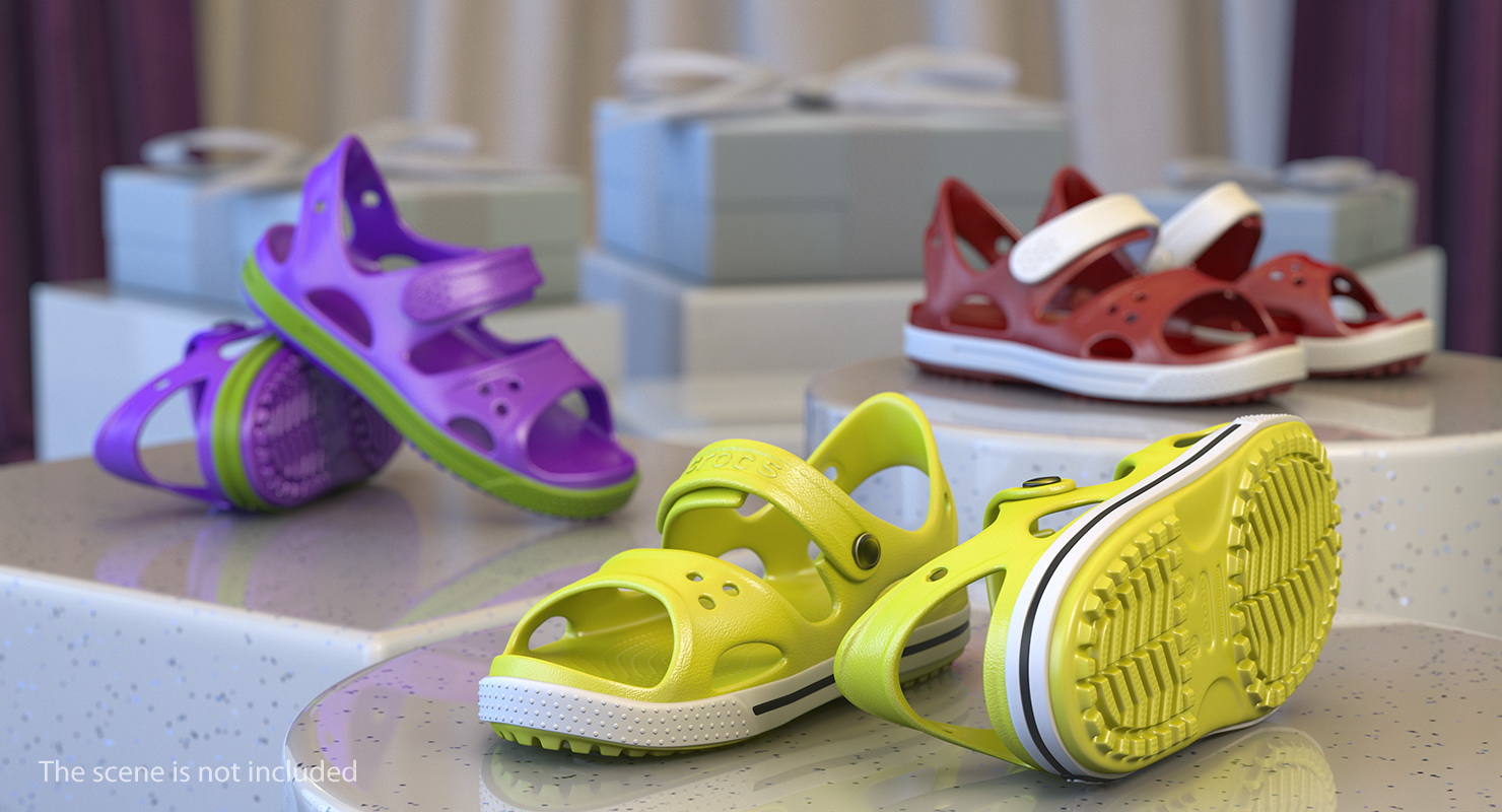 3D model Crocs Unisex Kids Sandals