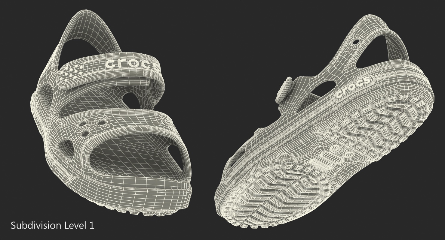 3D model Crocs Unisex Kids Sandals