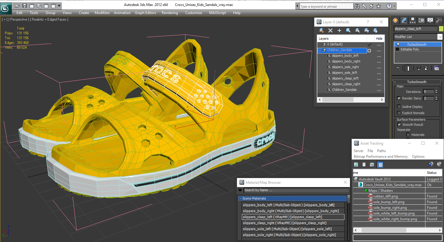 3D model Crocs Unisex Kids Sandals