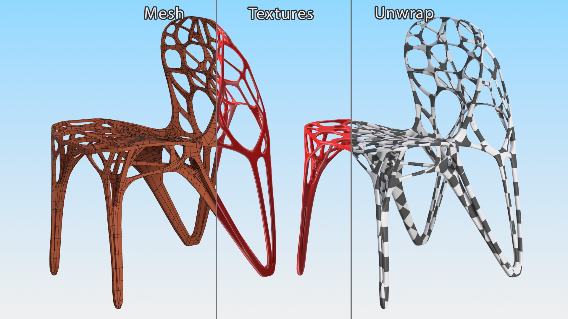 3D model Modern GENERICO Chair Red