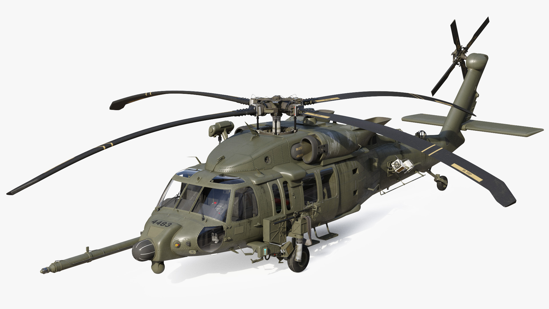 3D Combat Rescue Helicopter Sikorsky HH60 Pave Hawk model