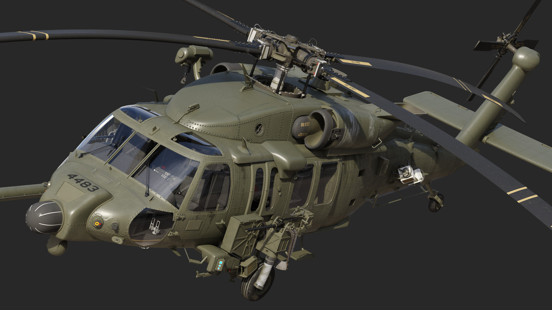 3D Combat Rescue Helicopter Sikorsky HH60 Pave Hawk model