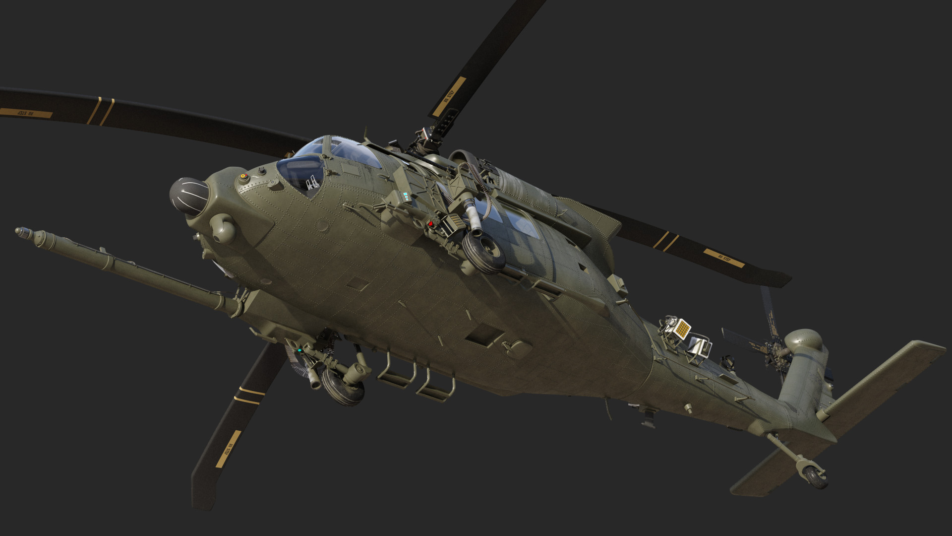 3D Combat Rescue Helicopter Sikorsky HH60 Pave Hawk model