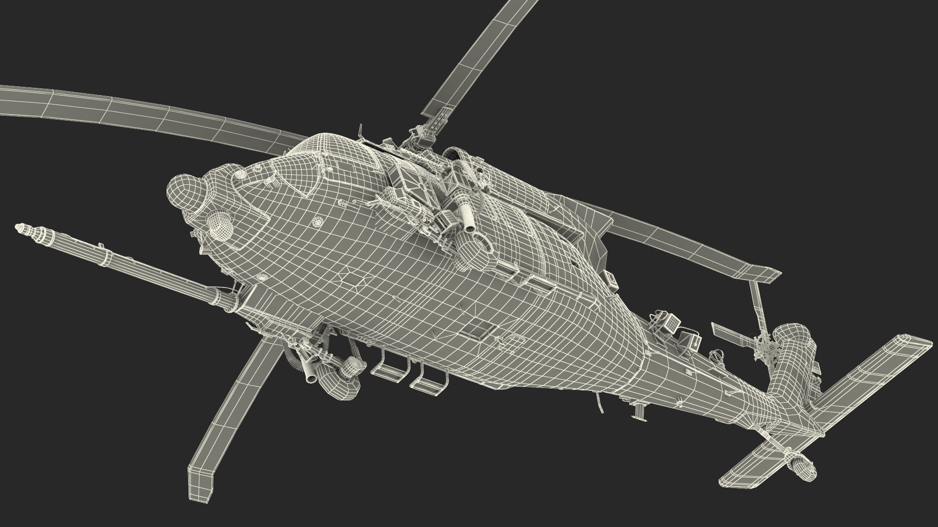 3D Combat Rescue Helicopter Sikorsky HH60 Pave Hawk model