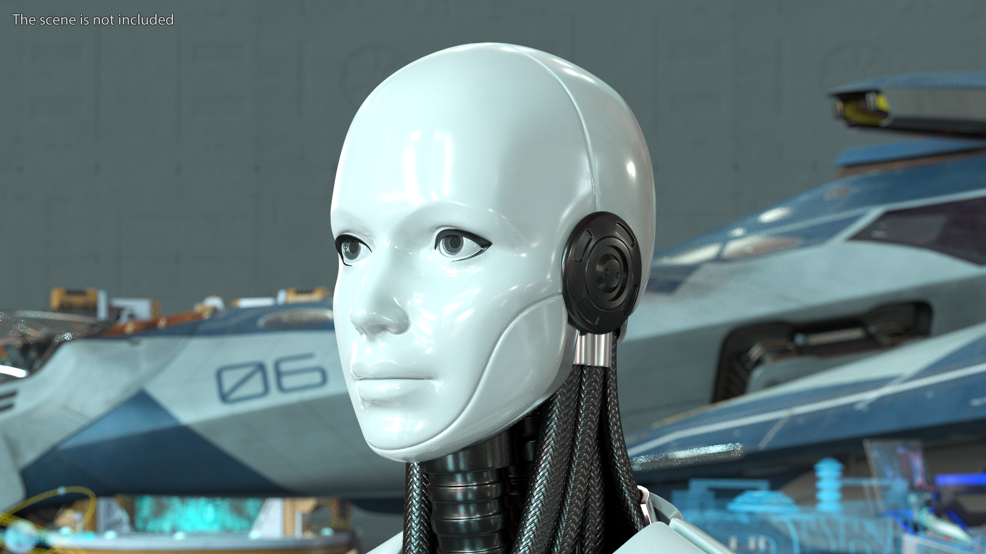 Cyborg Female TPose 3D model