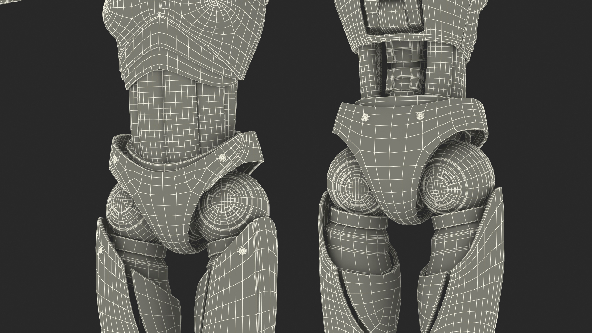 Cyborg Female TPose 3D model