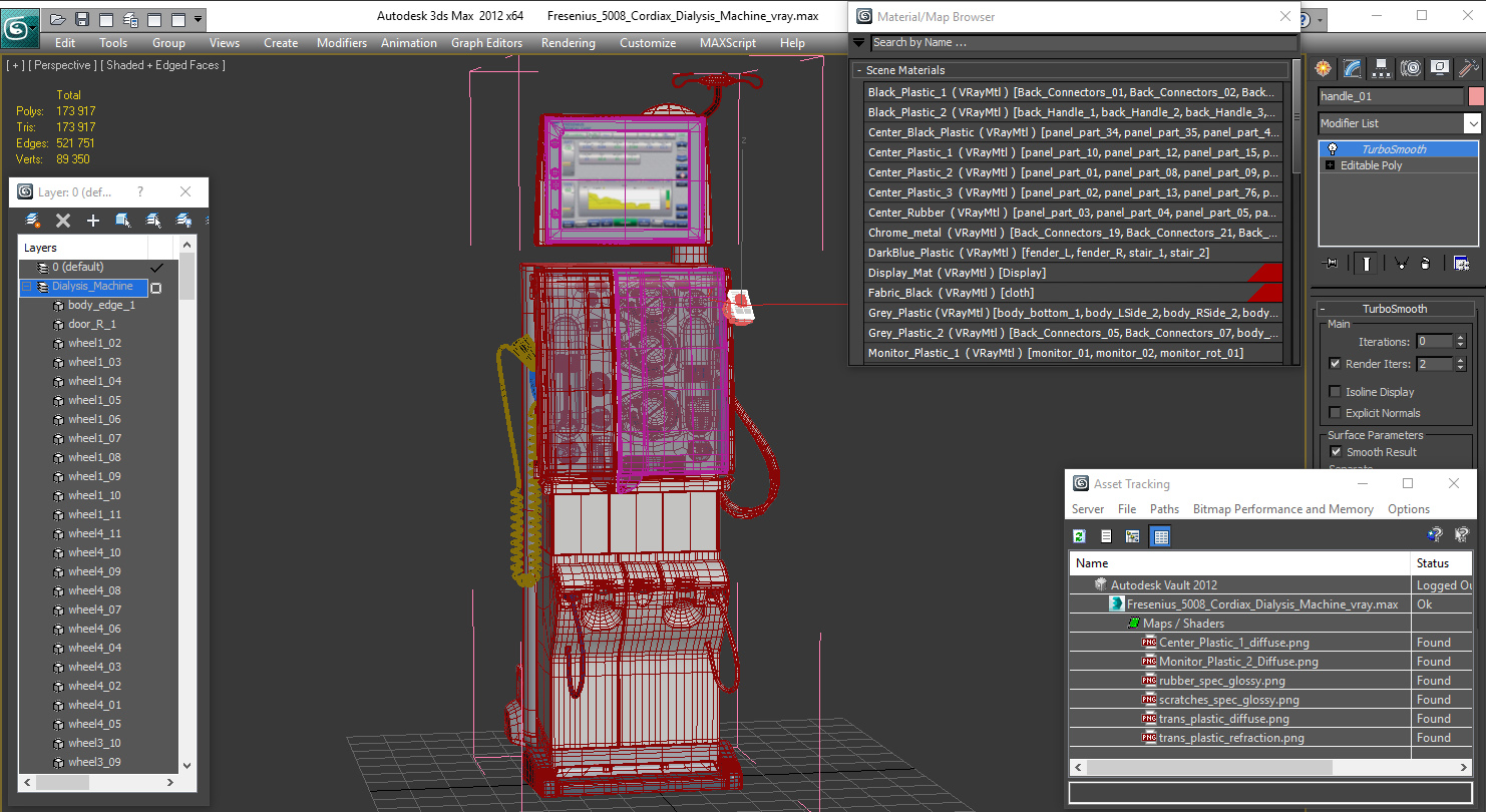 Fresenius 5008 Cordiax Dialysis Machine 3D model