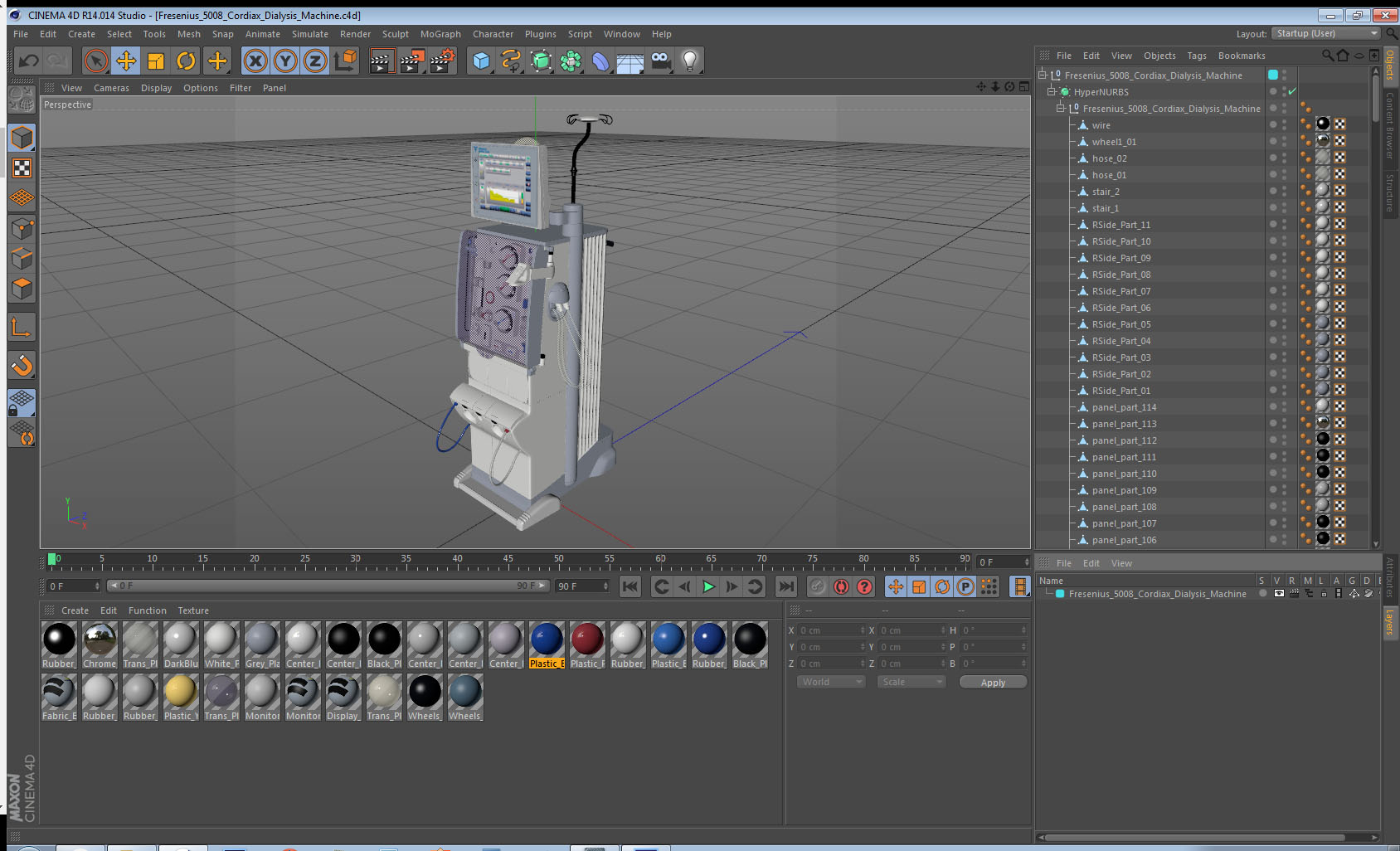 Fresenius 5008 Cordiax Dialysis Machine 3D model