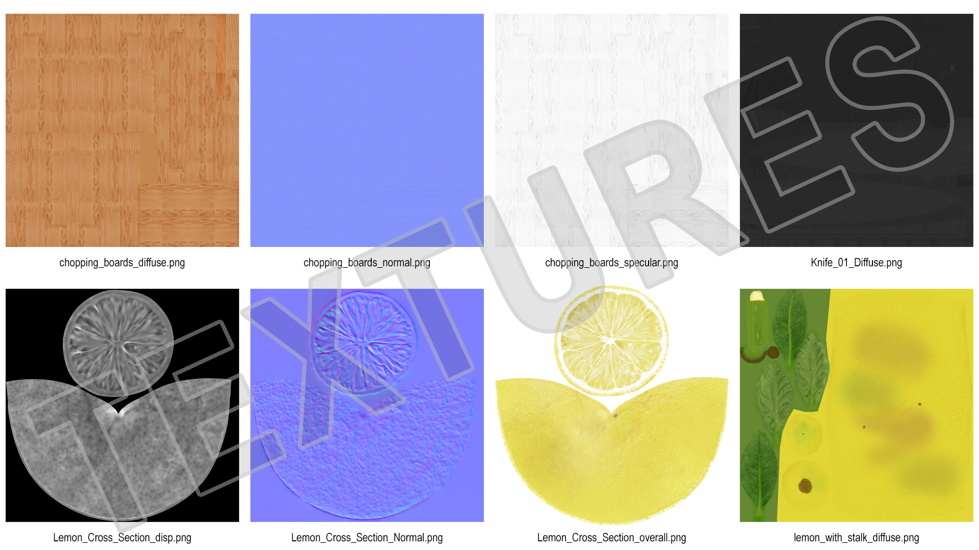 3D model Chopping Board with Lemon