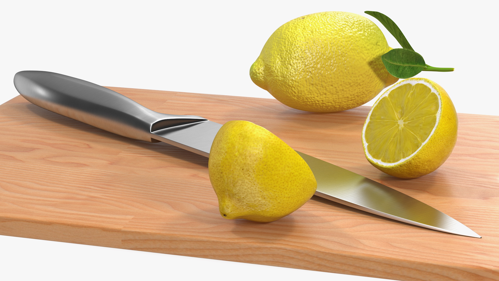 3D model Chopping Board with Lemon