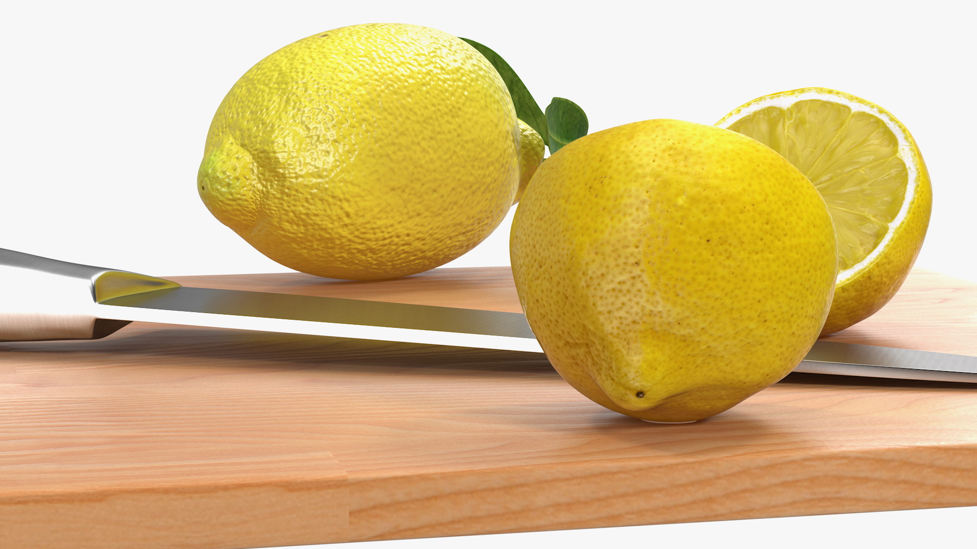 3D model Chopping Board with Lemon