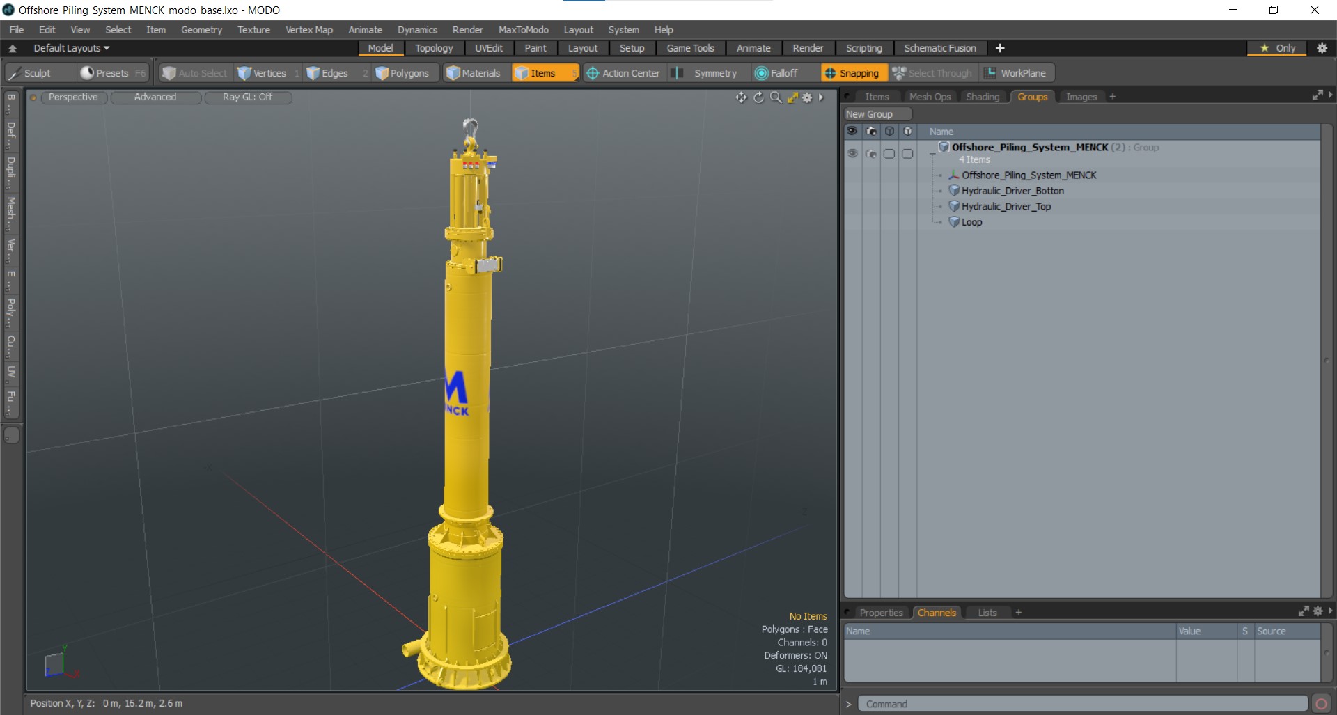 3D Offshore Piling System MENCK model