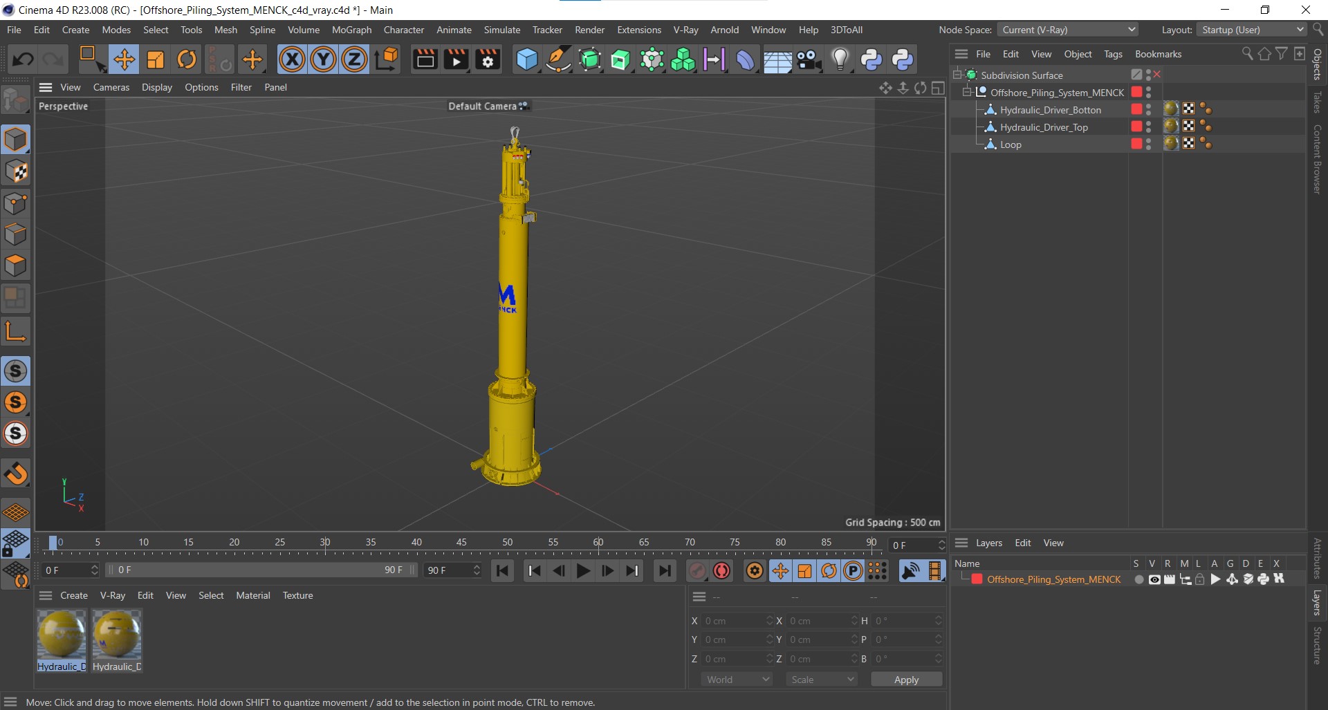 3D Offshore Piling System MENCK model