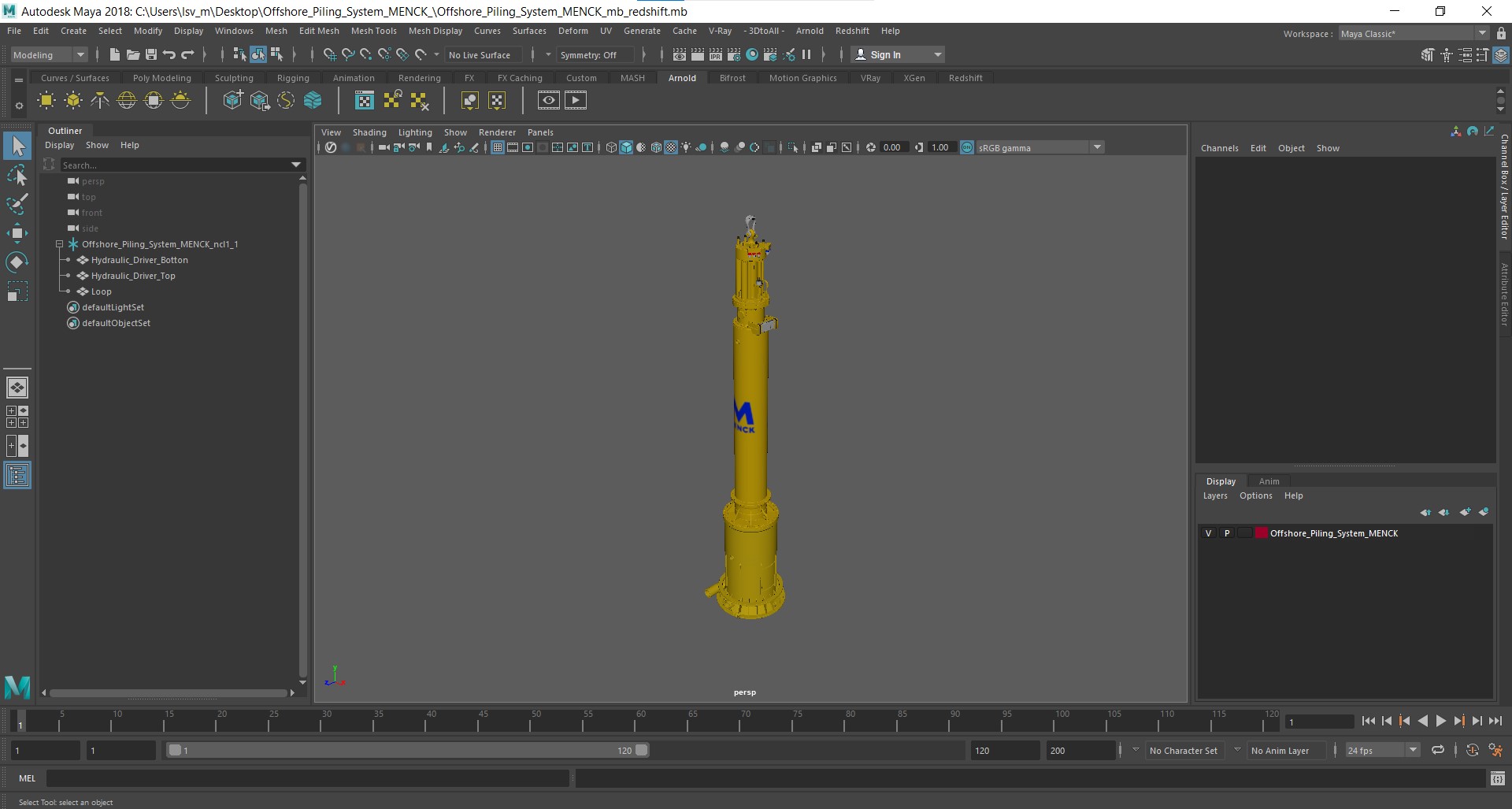 3D Offshore Piling System MENCK model