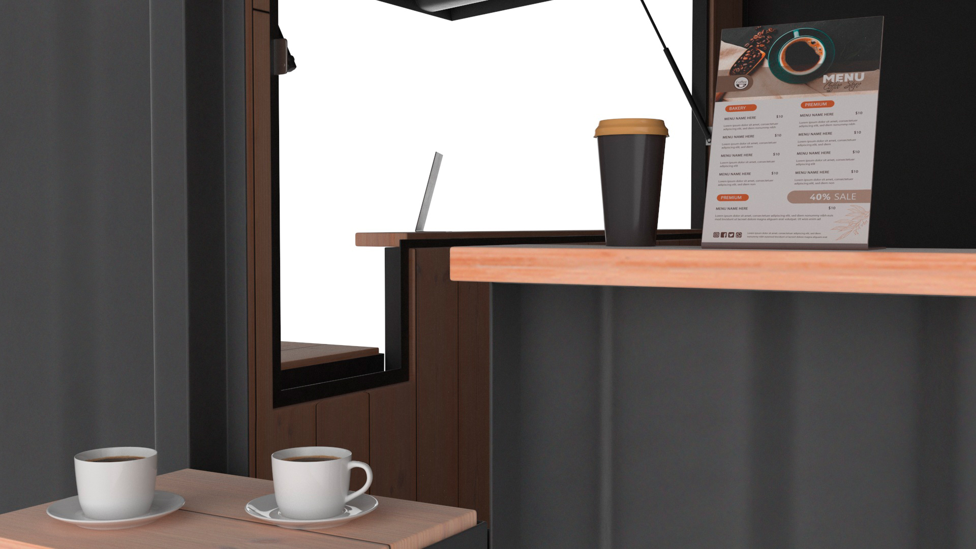 Outdoor Container Coffee Shop 3D model