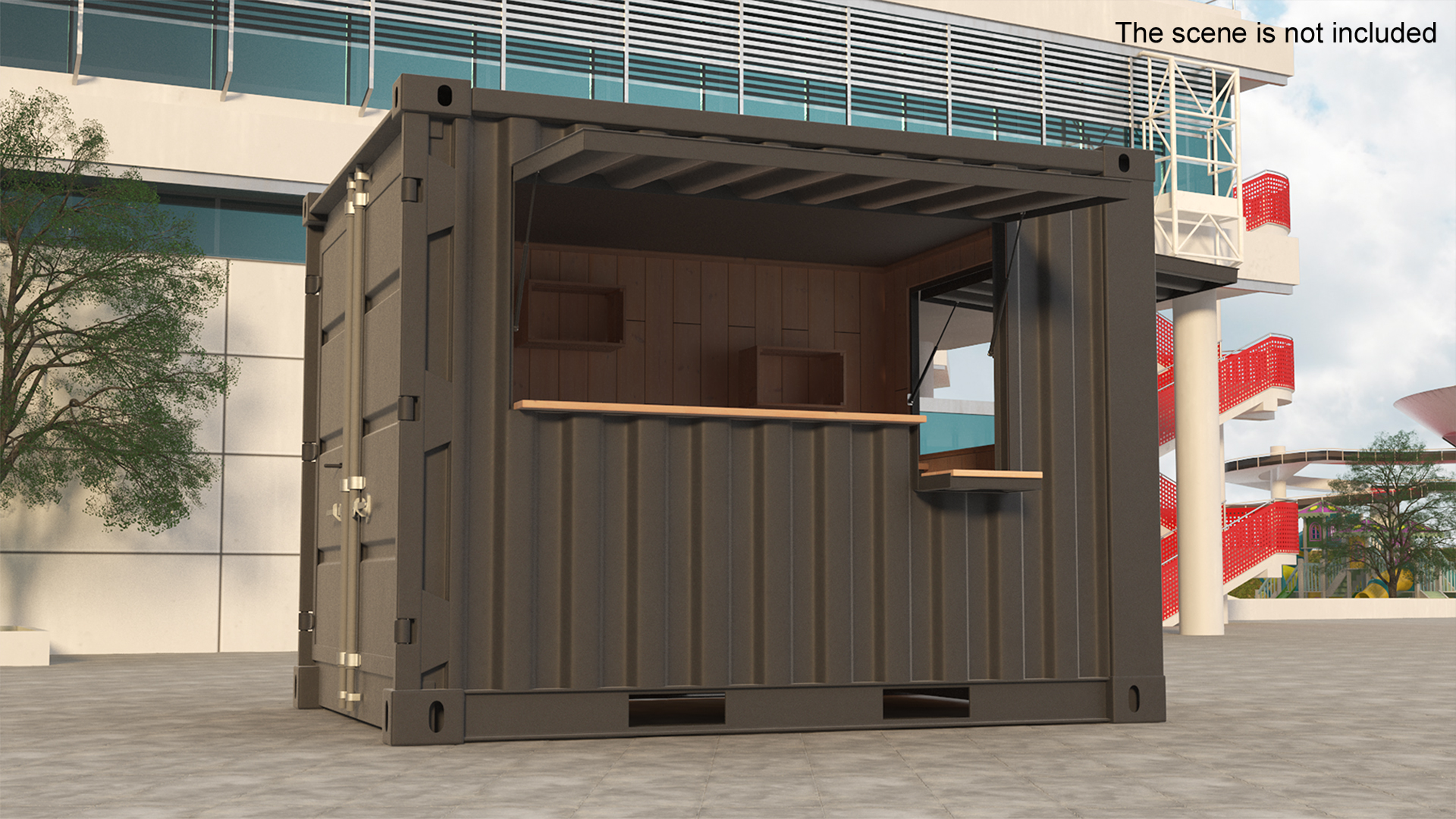Outdoor Container Coffee Shop 3D model