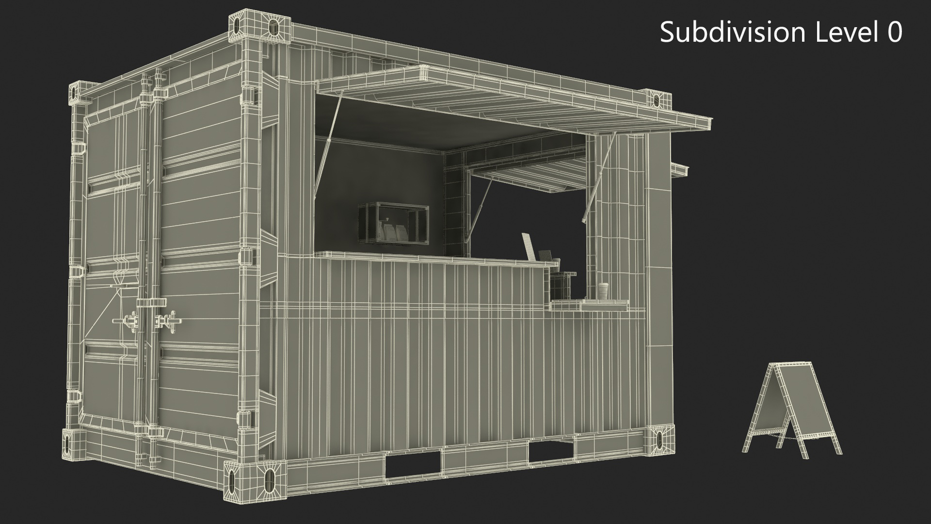 Outdoor Container Coffee Shop 3D model