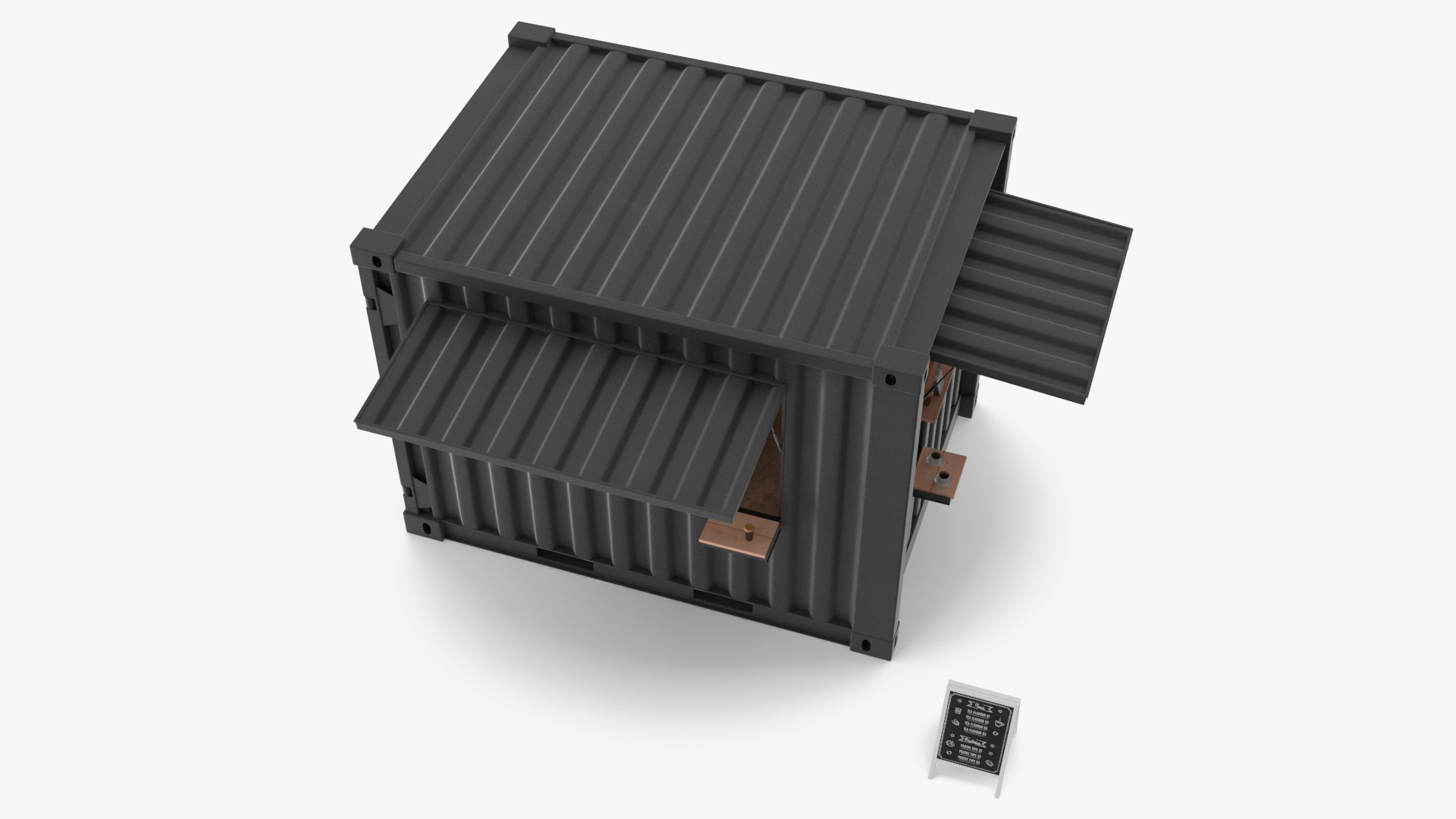 Outdoor Container Coffee Shop 3D model