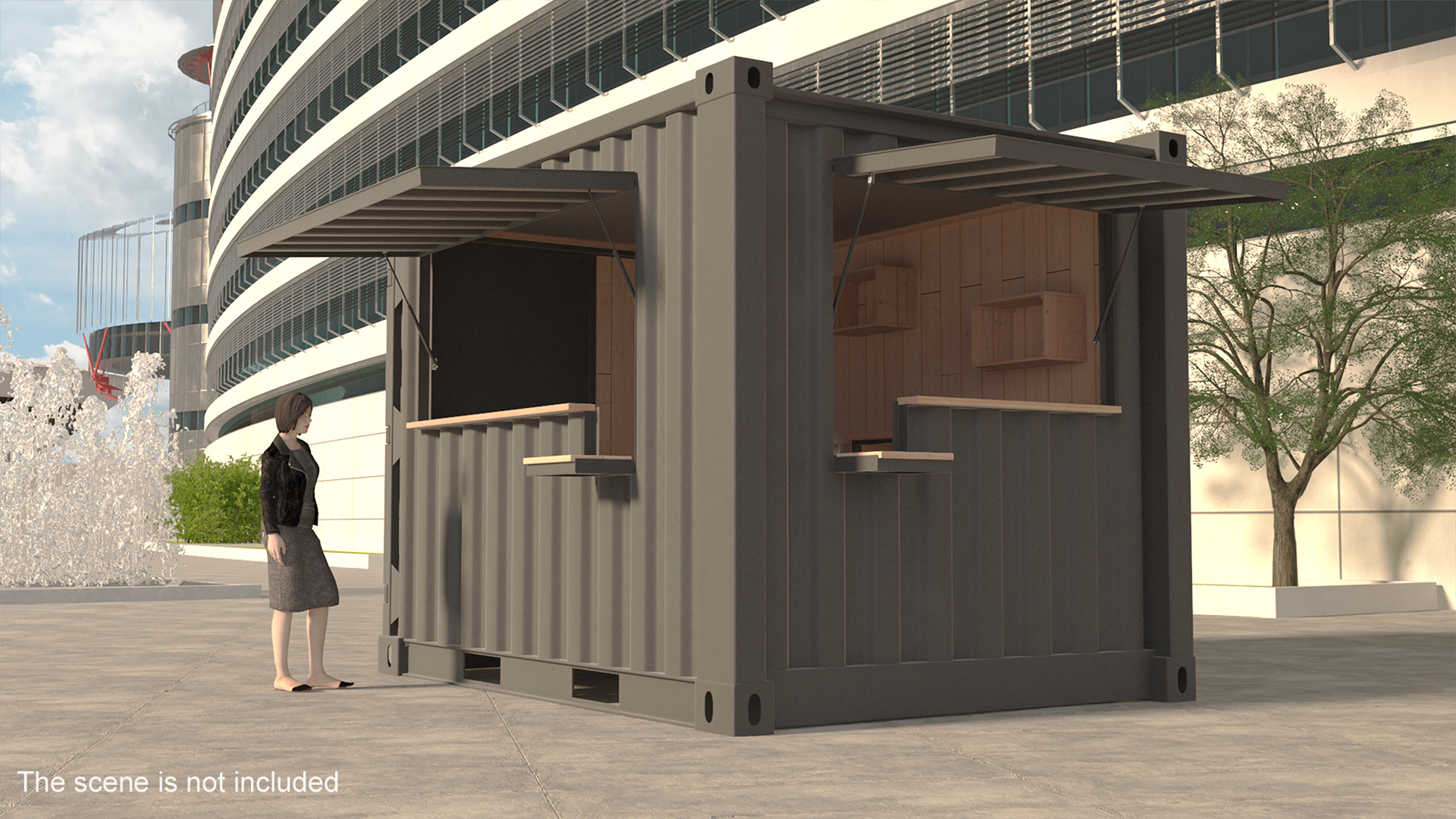 Outdoor Container Coffee Shop 3D model