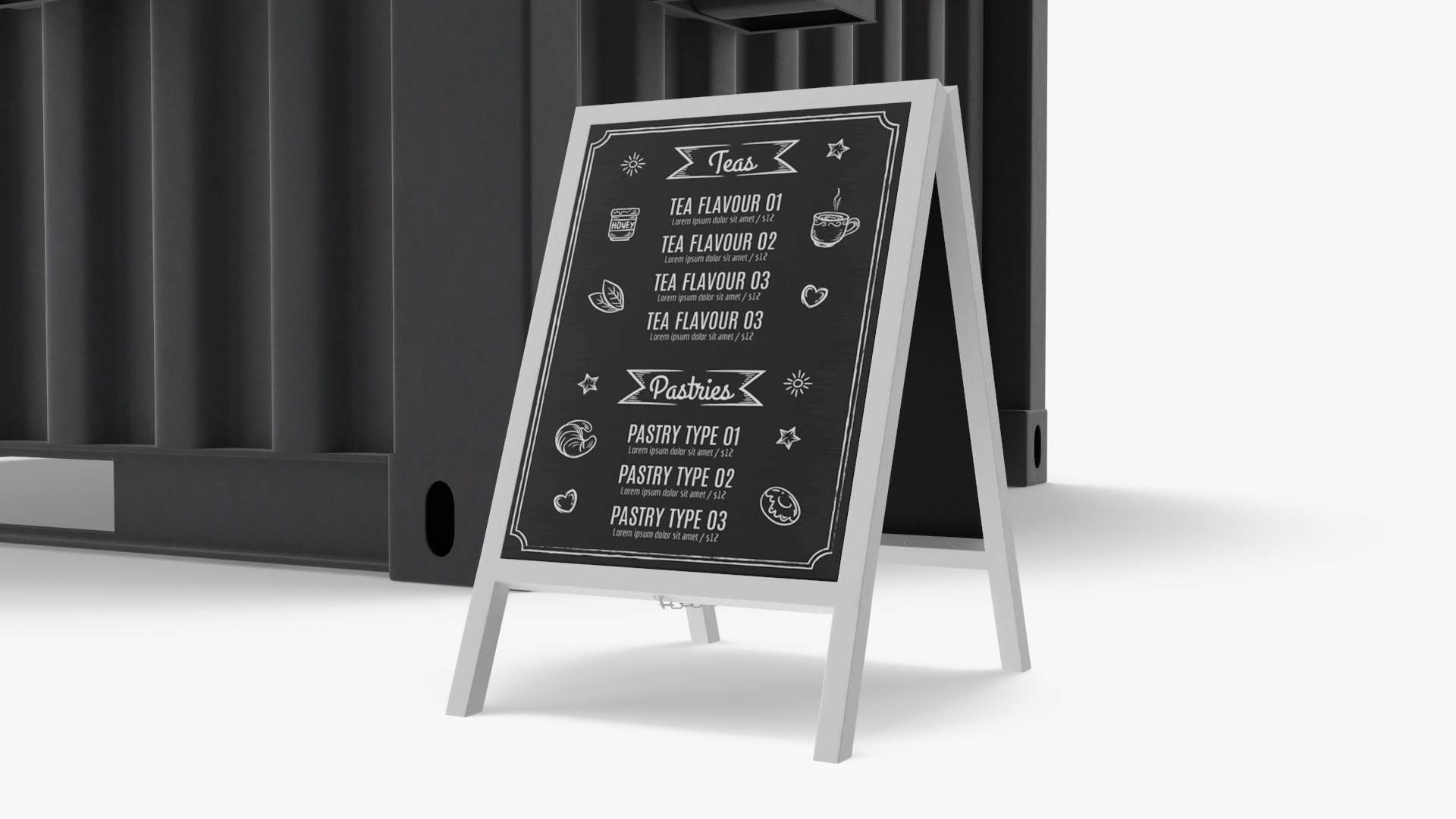Outdoor Container Coffee Shop 3D model