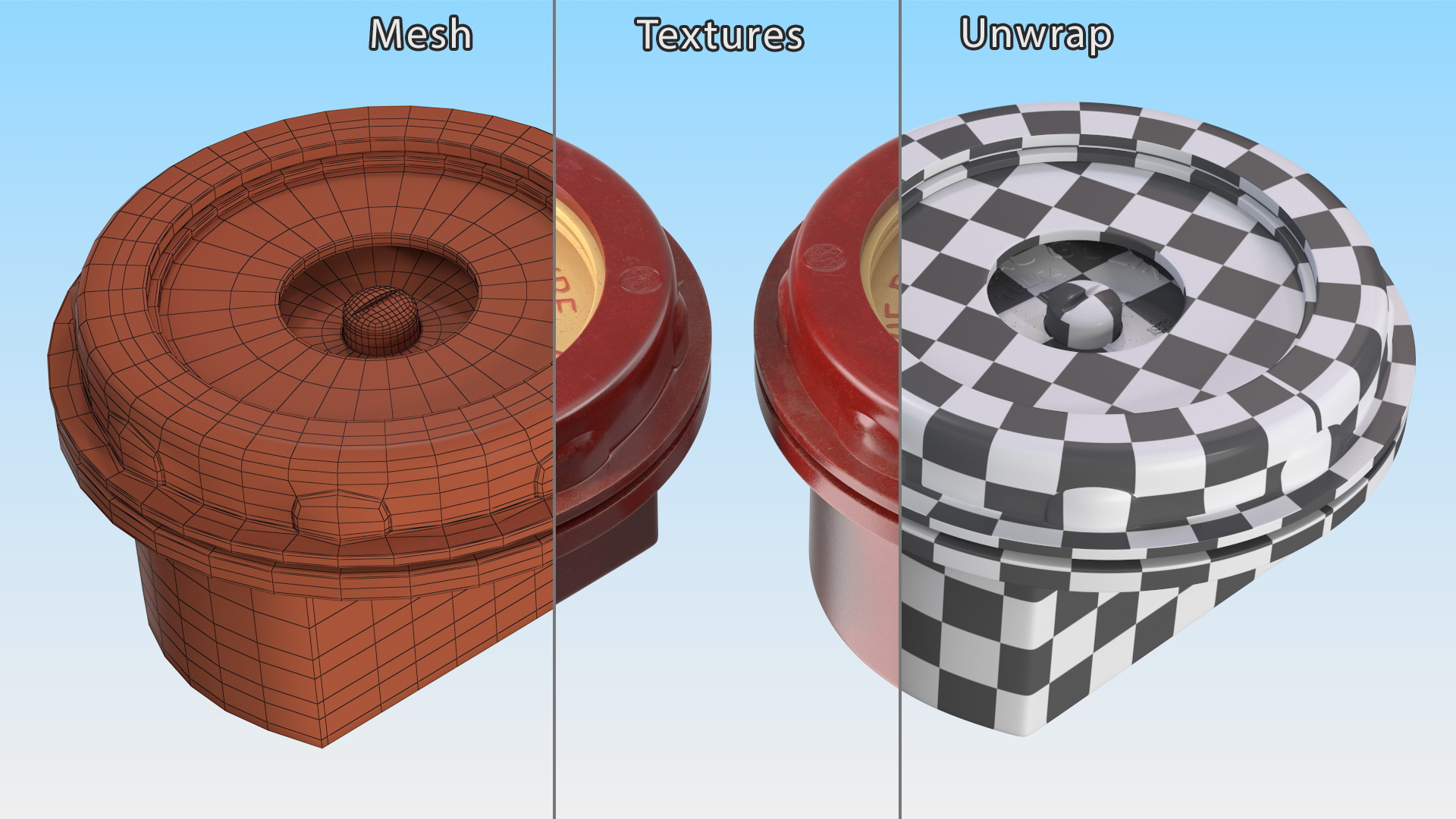 3D model Vintage alarm button