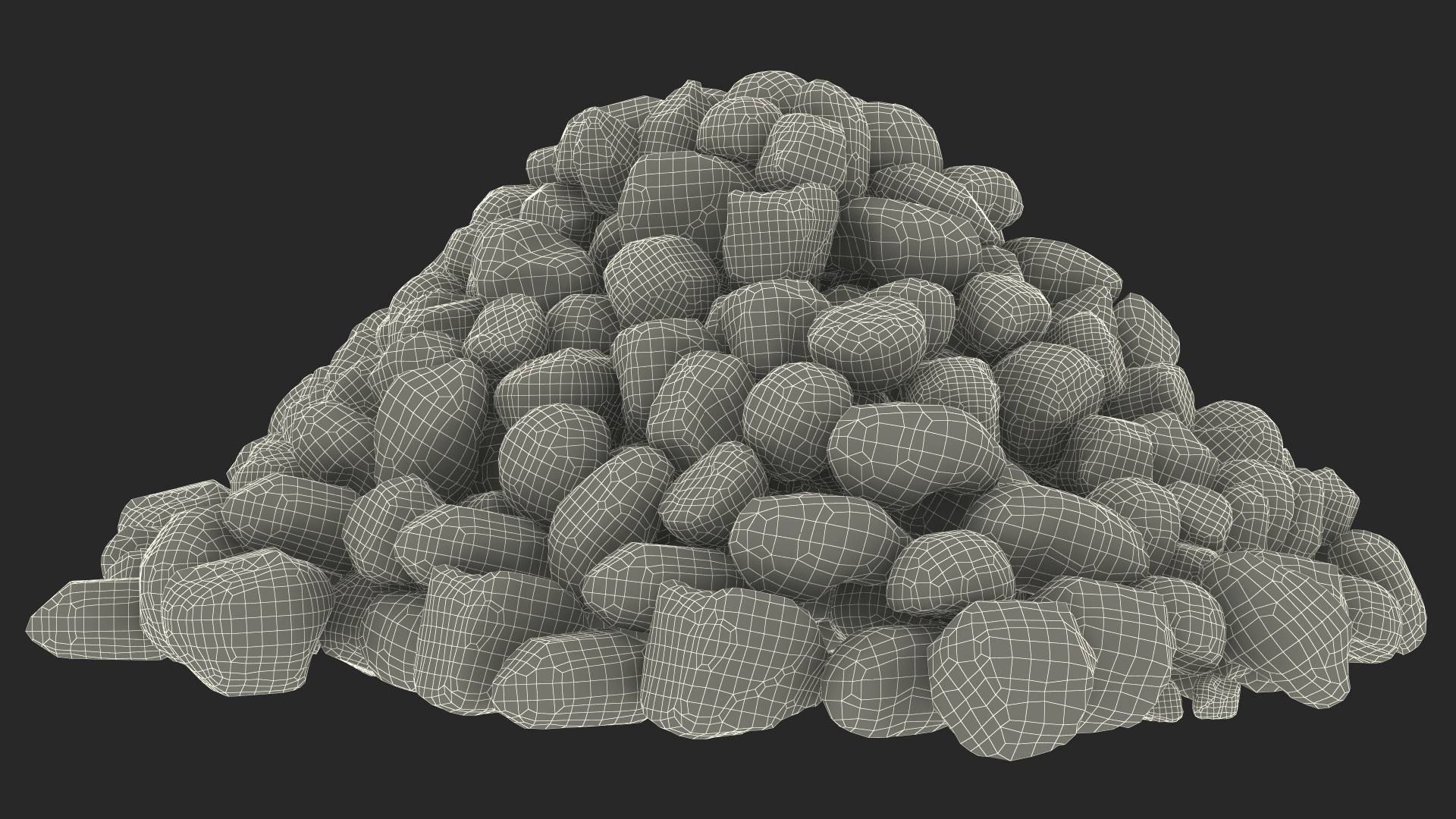 3D Pile of Uncut Diamond