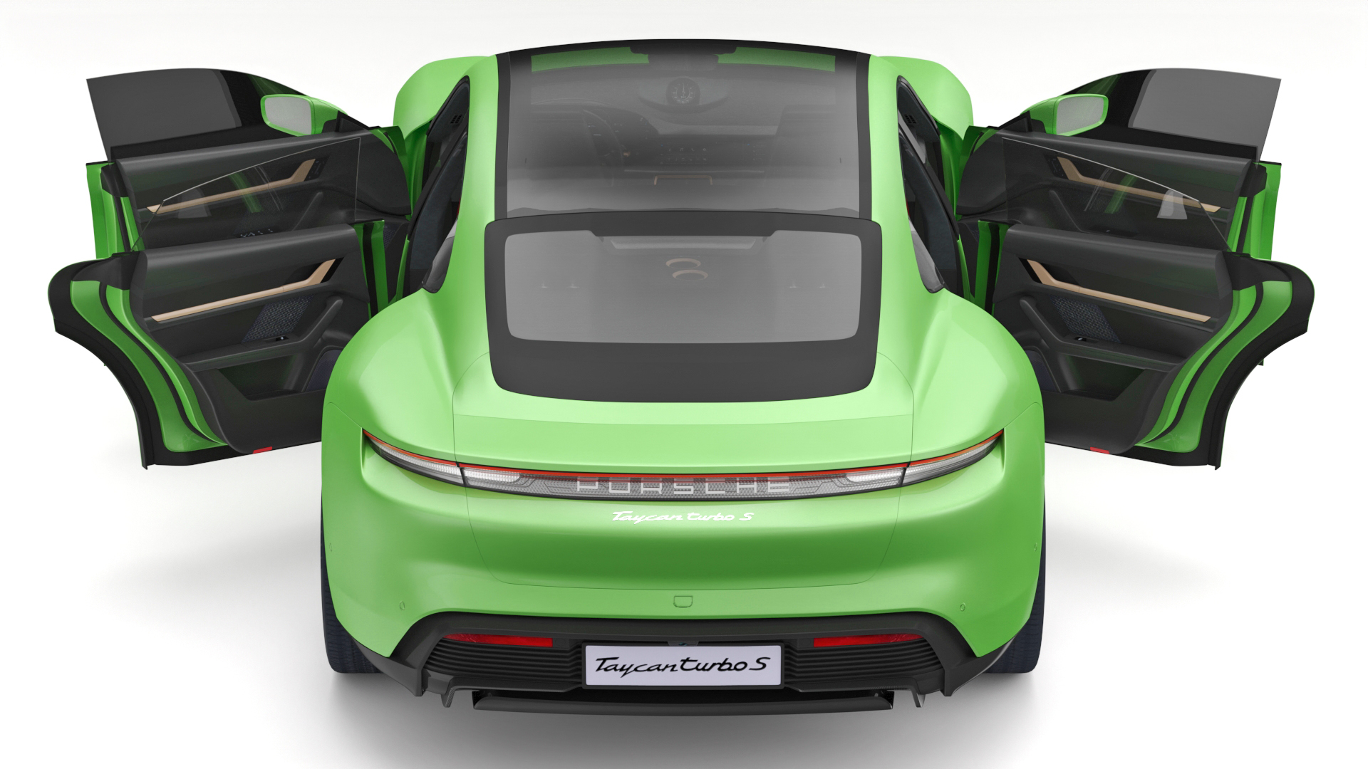Porsche Taycan Turbo S 2020 Rigged 3D model