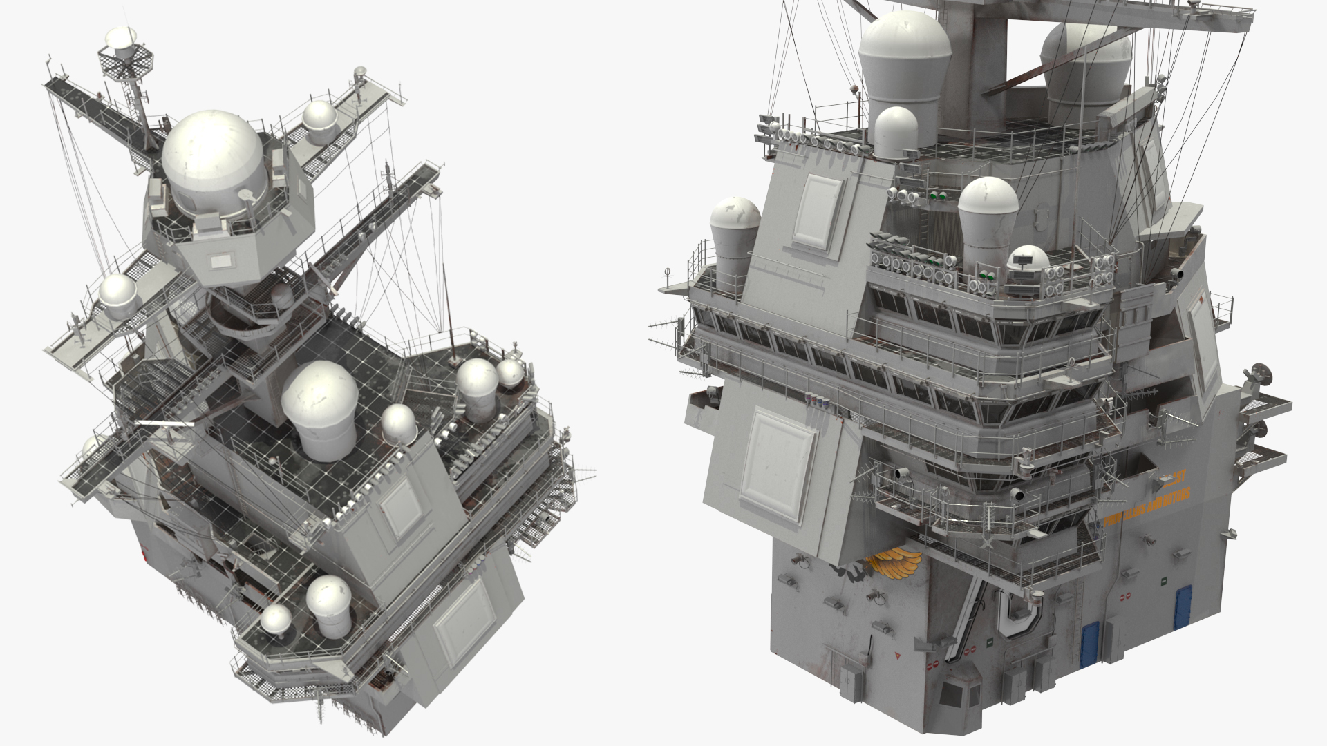 USS Gerald Ford Aircraft Carrier Bridge 3D model