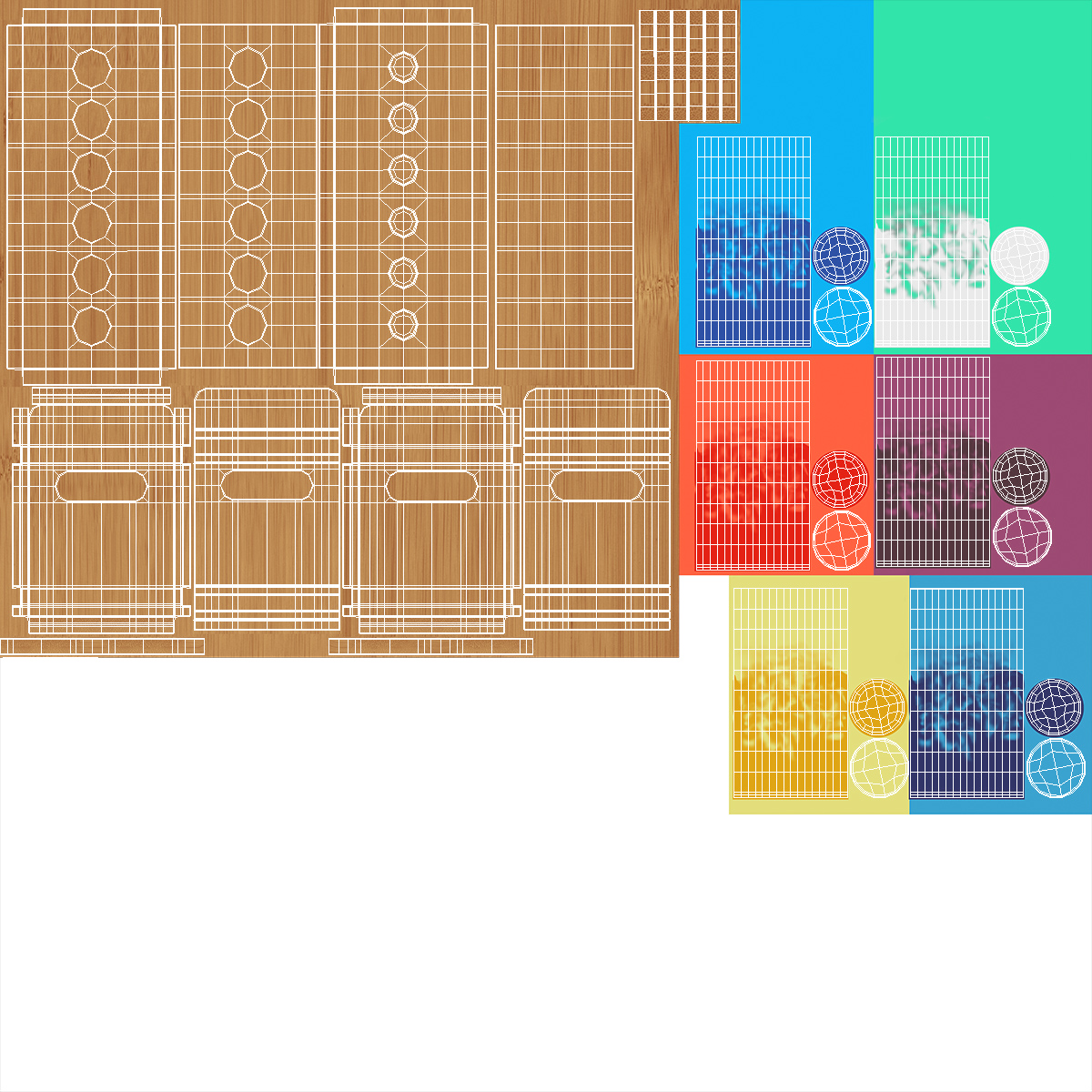 Laboratory Test Tubes in Rack 3D model