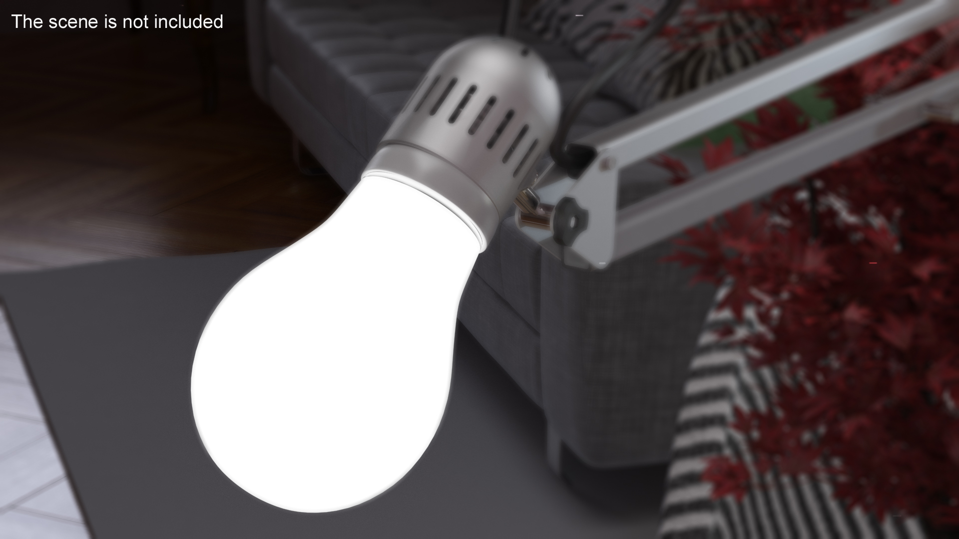 3D model Energy Saving LED Light Bulb Illuminated