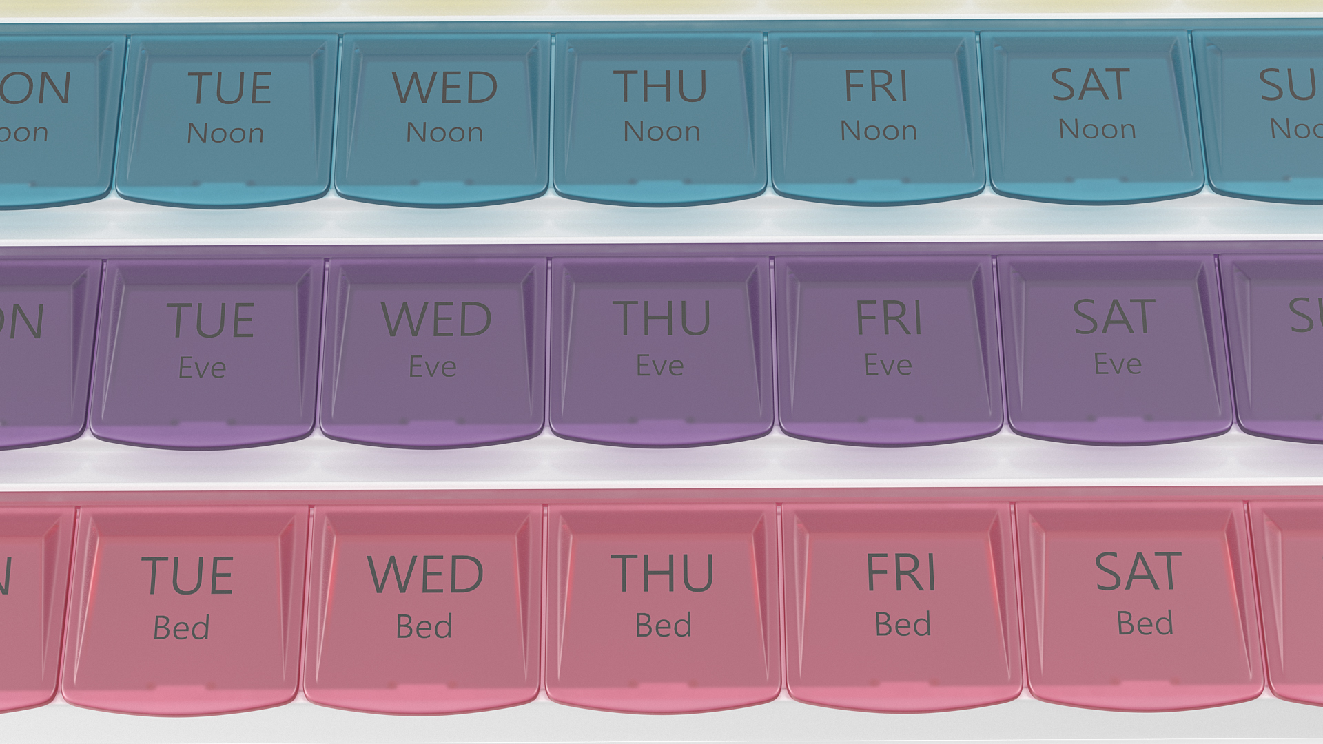 3D model Weekly Pill Organizer 4 Times a Day