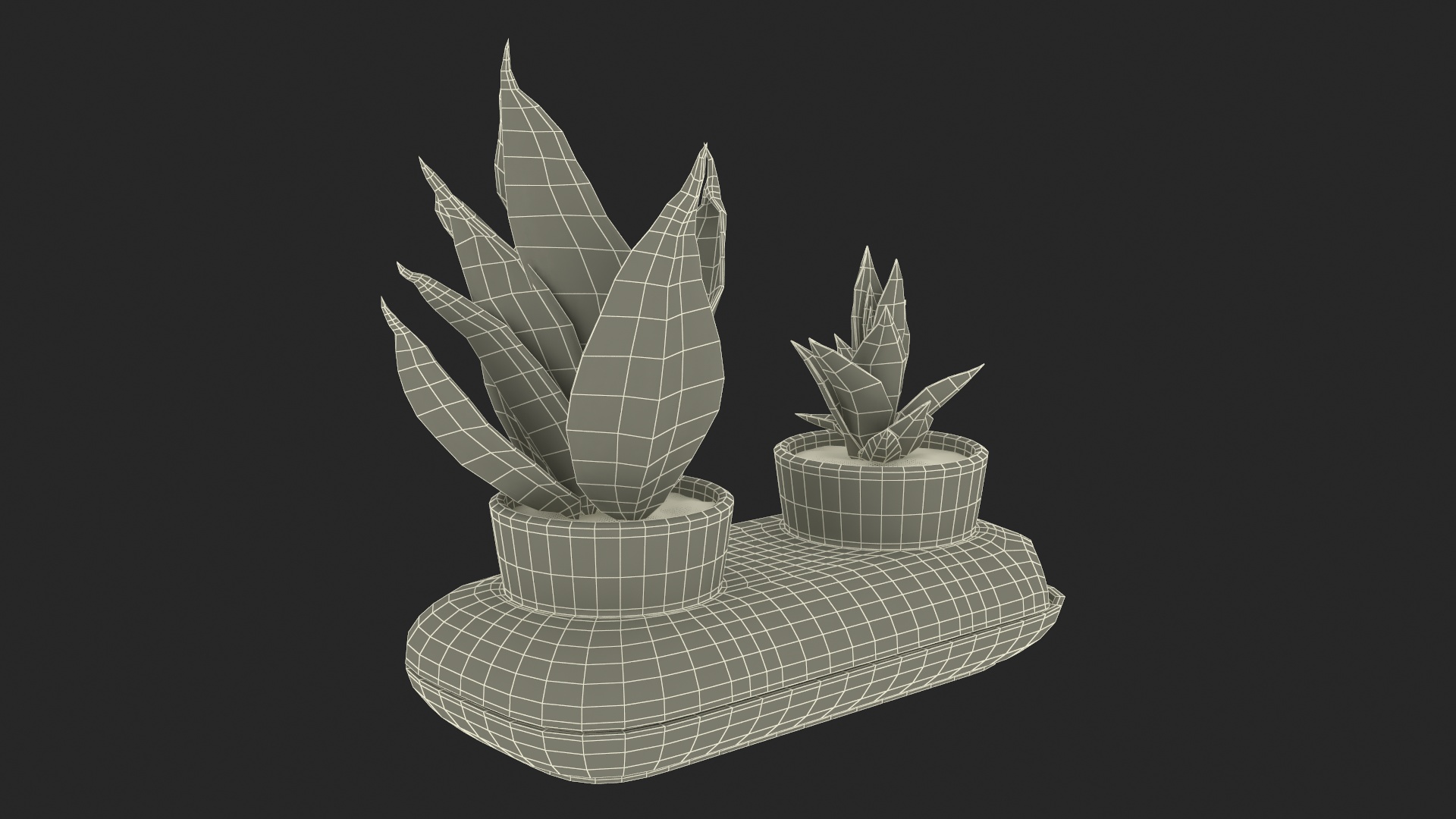 3D model Double Herb Pot Sagaform Green