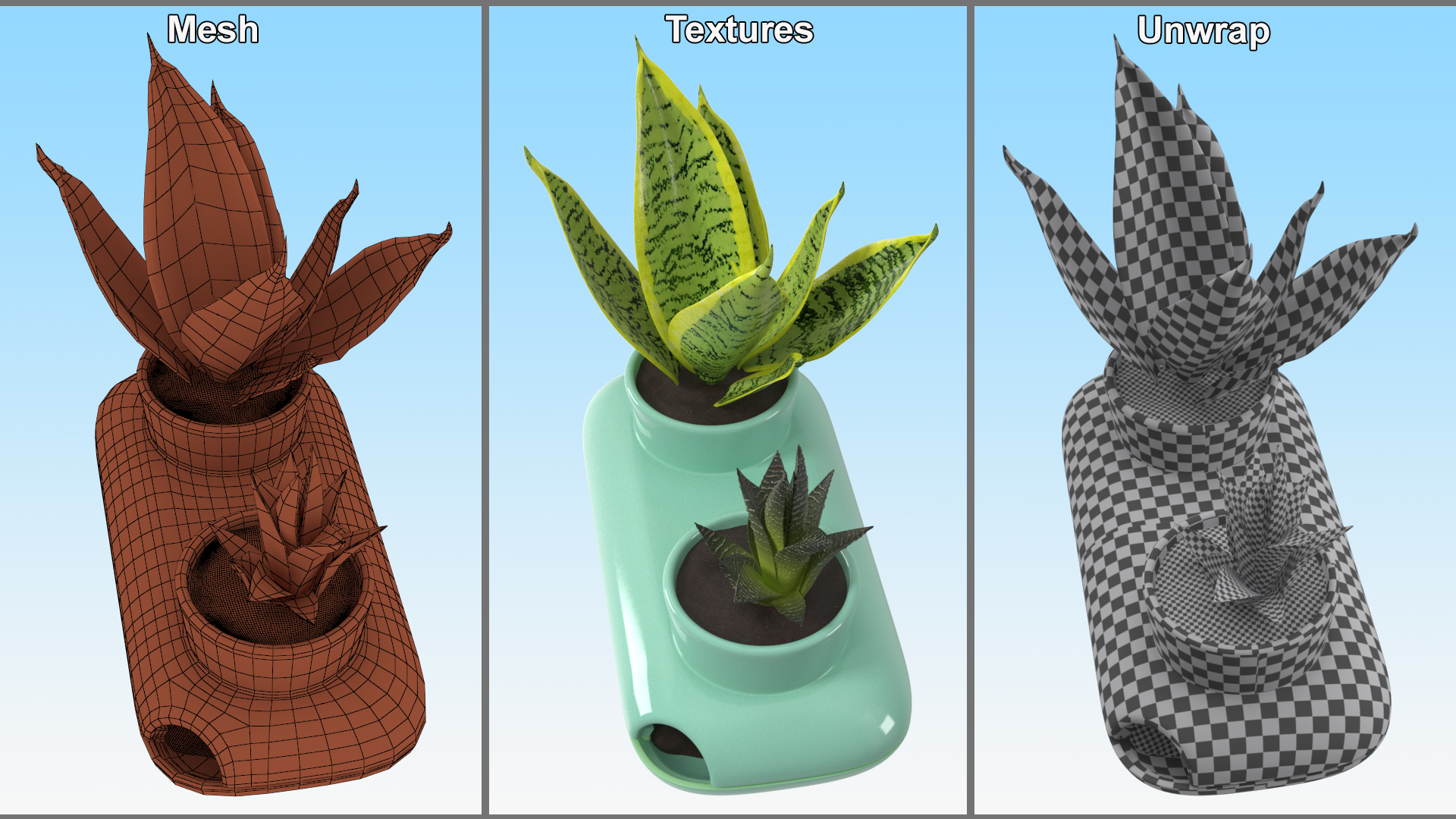 3D model Double Herb Pot Sagaform Green