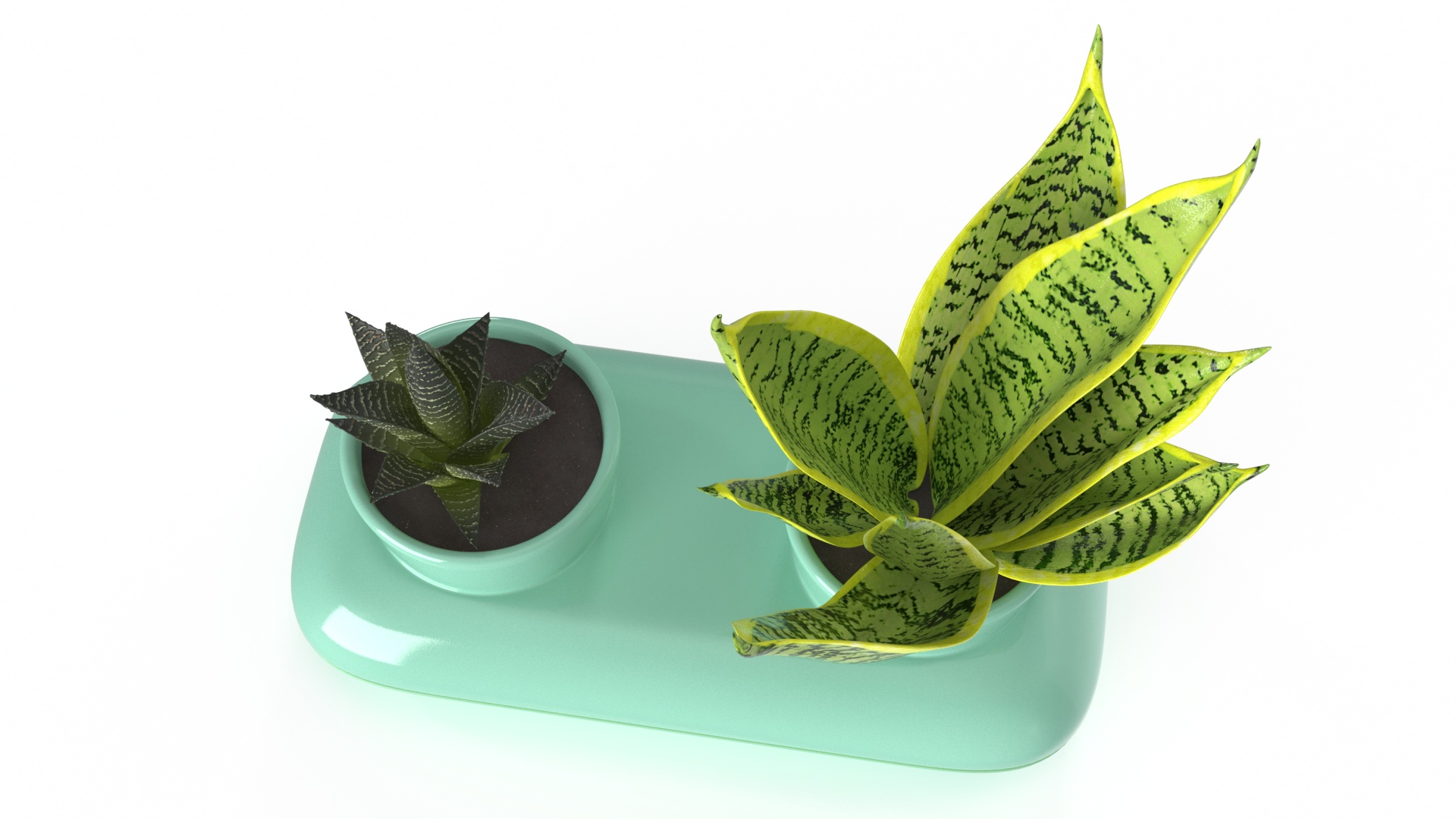 3D model Double Herb Pot Sagaform Green