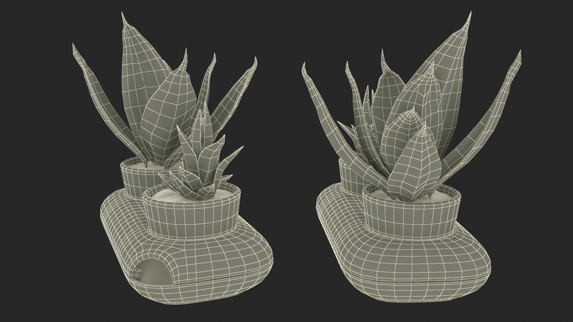 3D model Double Herb Pot Sagaform Green