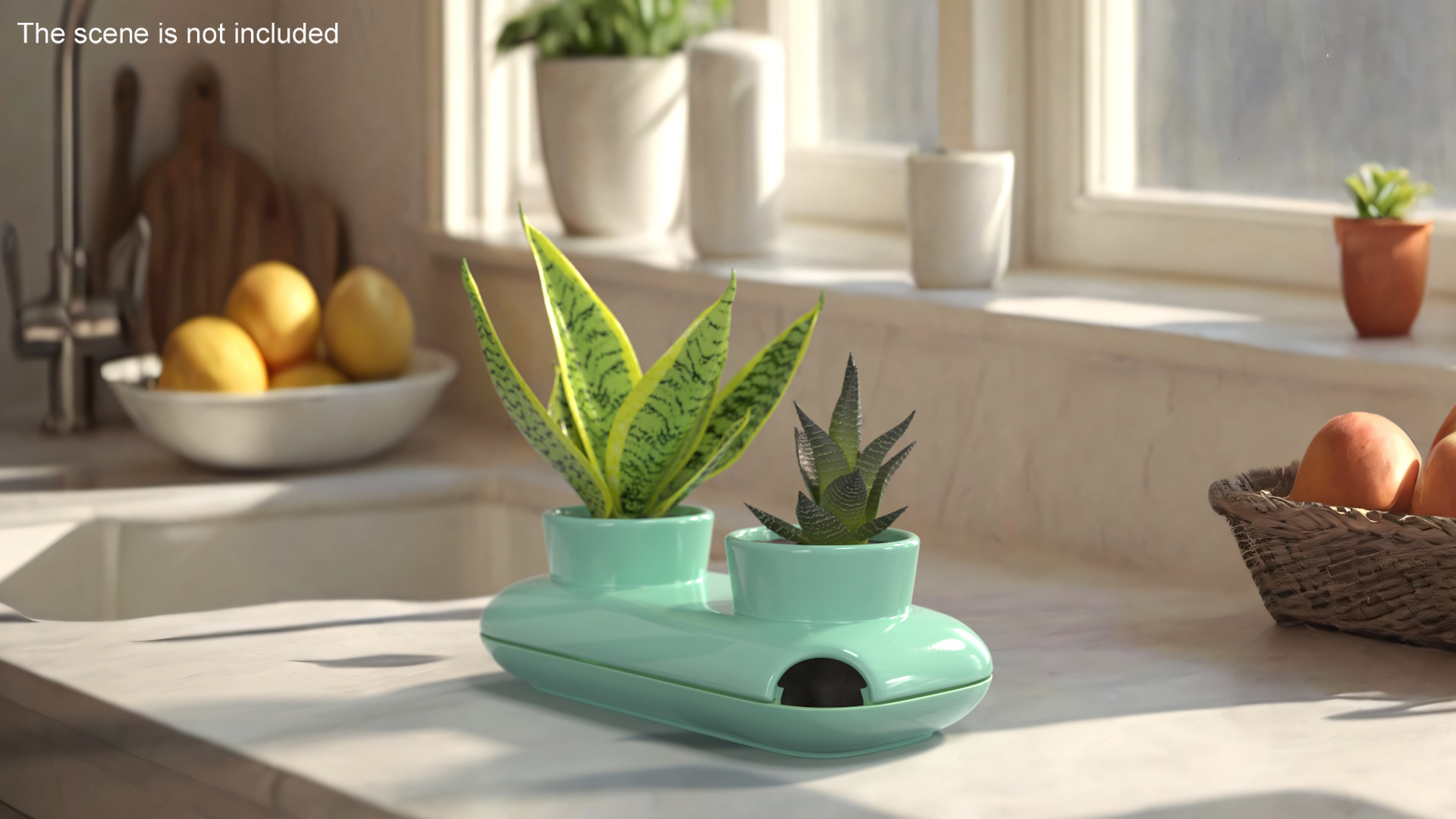 3D model Double Herb Pot Sagaform Green