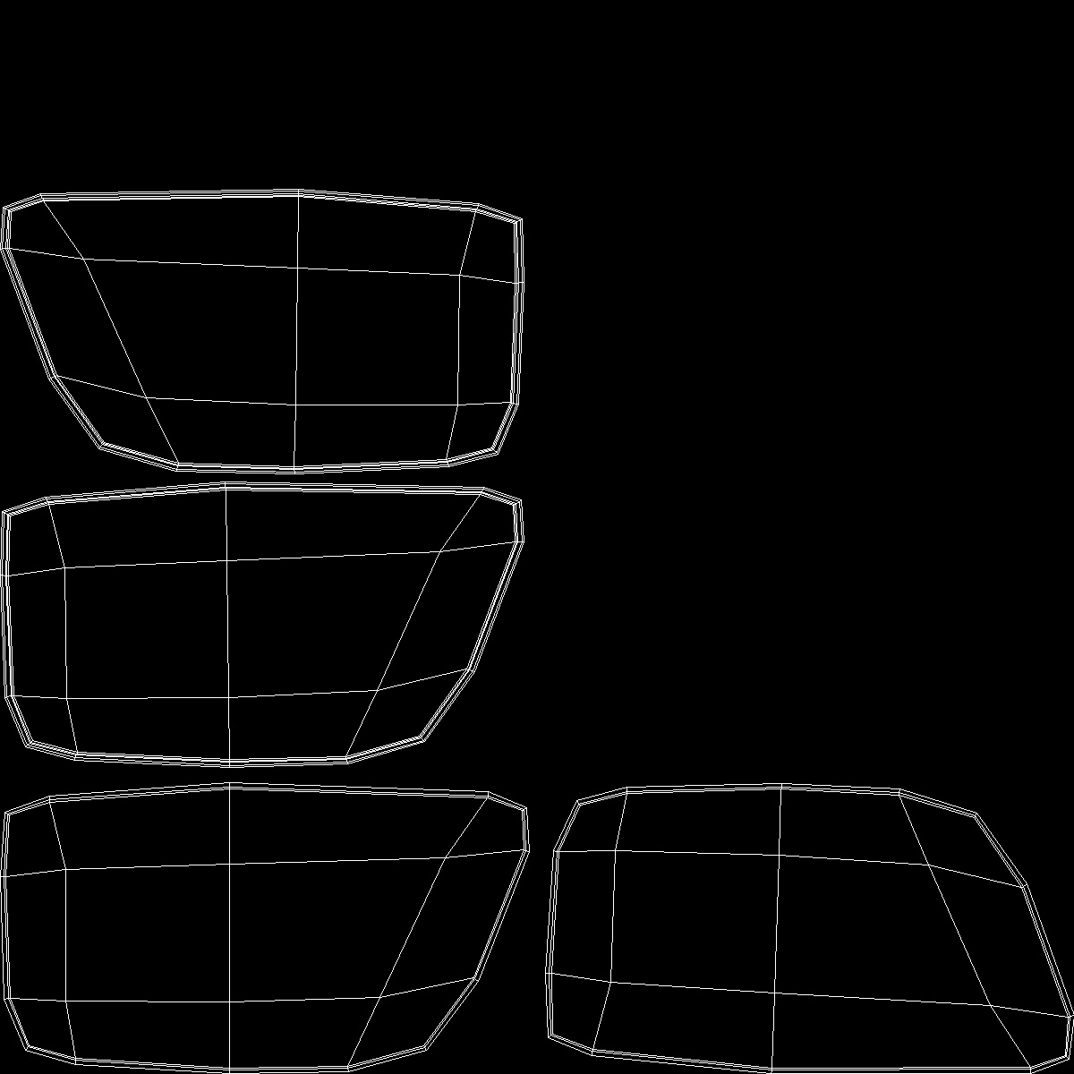 Rectangular Anti UV Glasses 3D