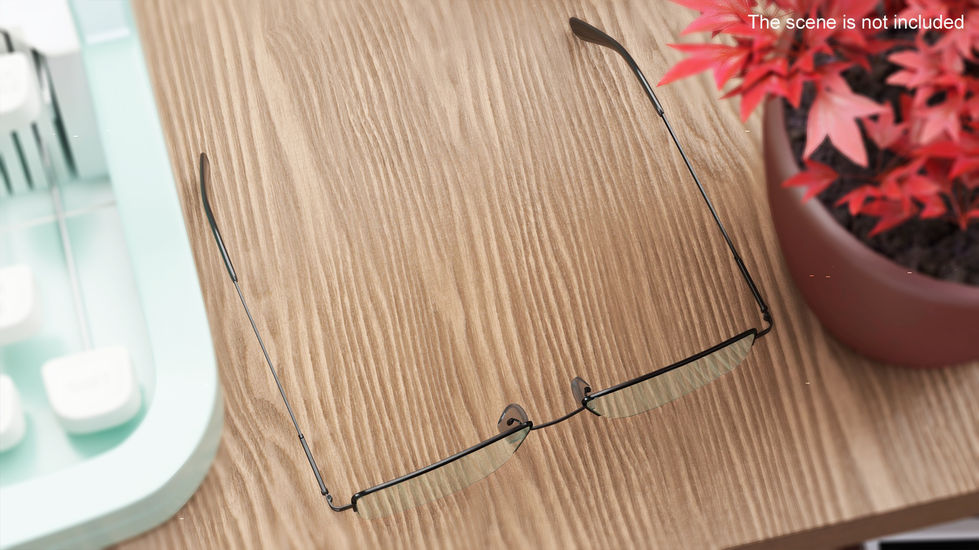 Rectangular Anti UV Glasses 3D