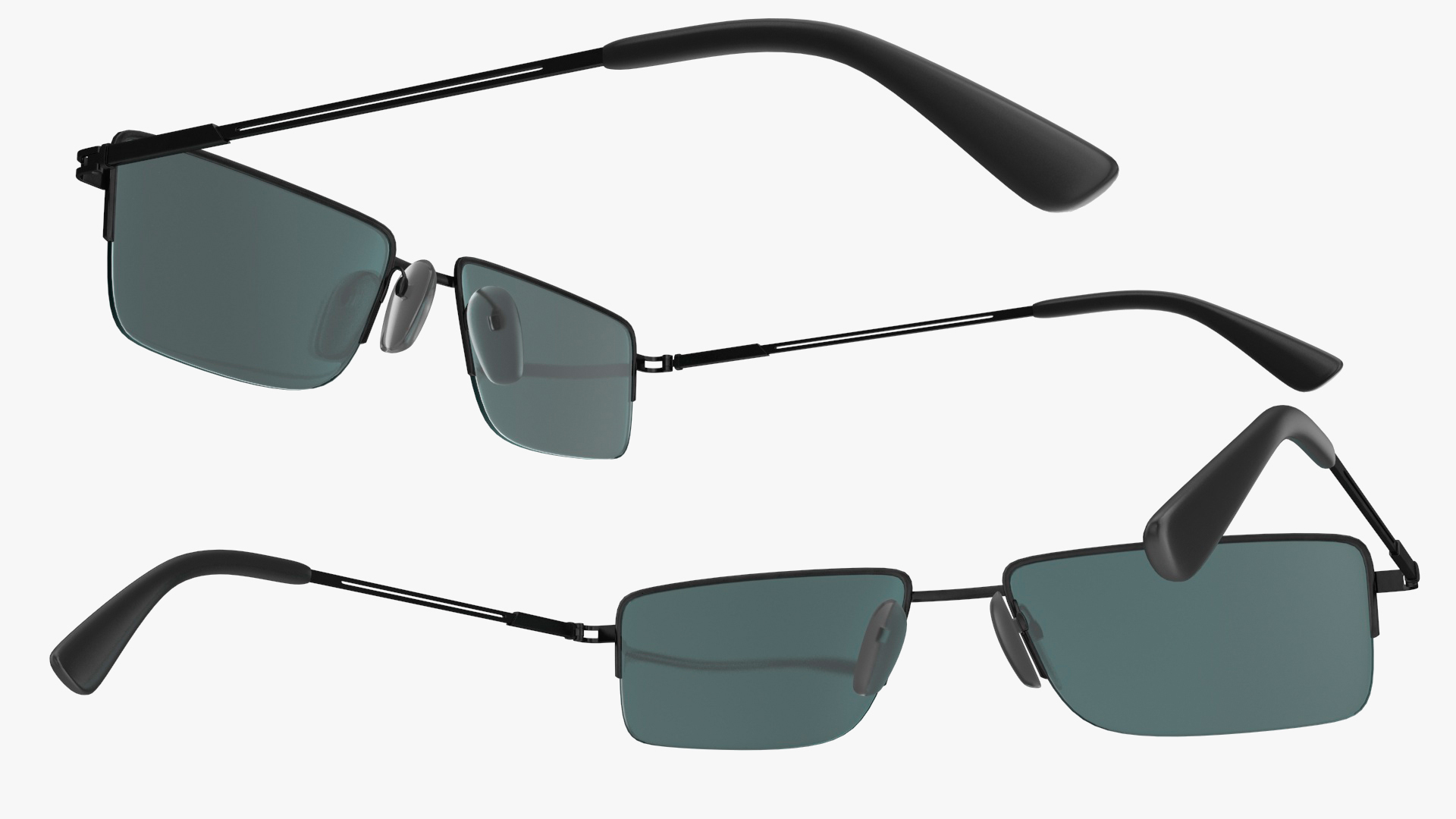 Rectangular Anti UV Glasses 3D