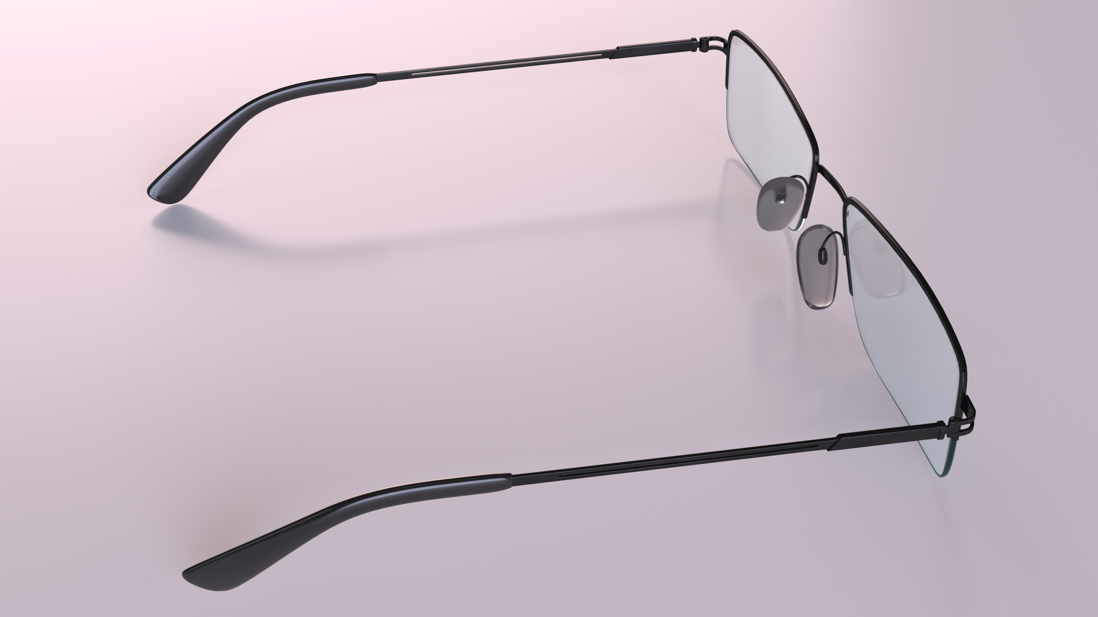 Rectangular Anti UV Glasses 3D