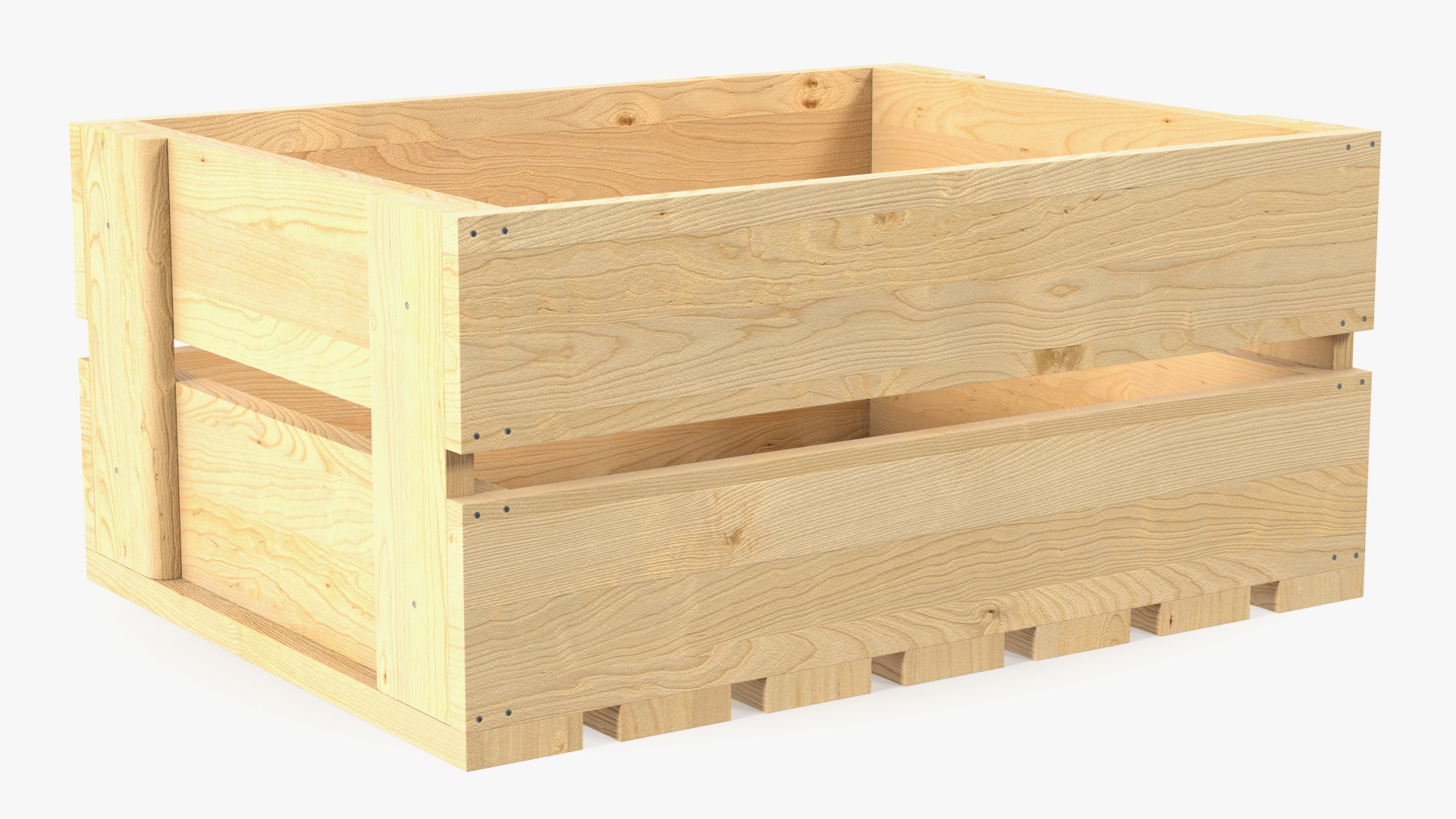 Wooden Fruit Packaging of Boards Low Small 3D