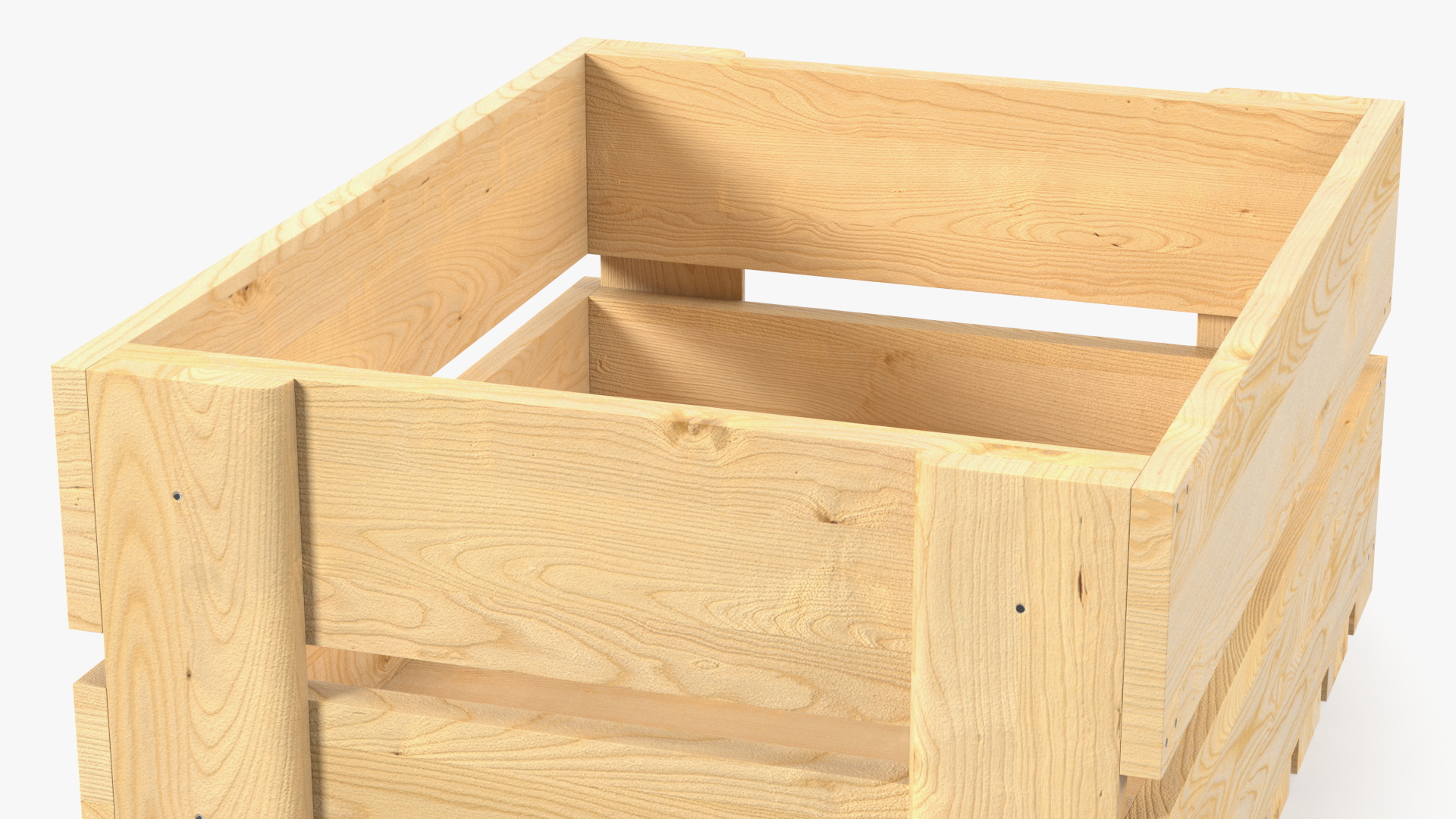 Wooden Fruit Packaging of Boards Low Small 3D